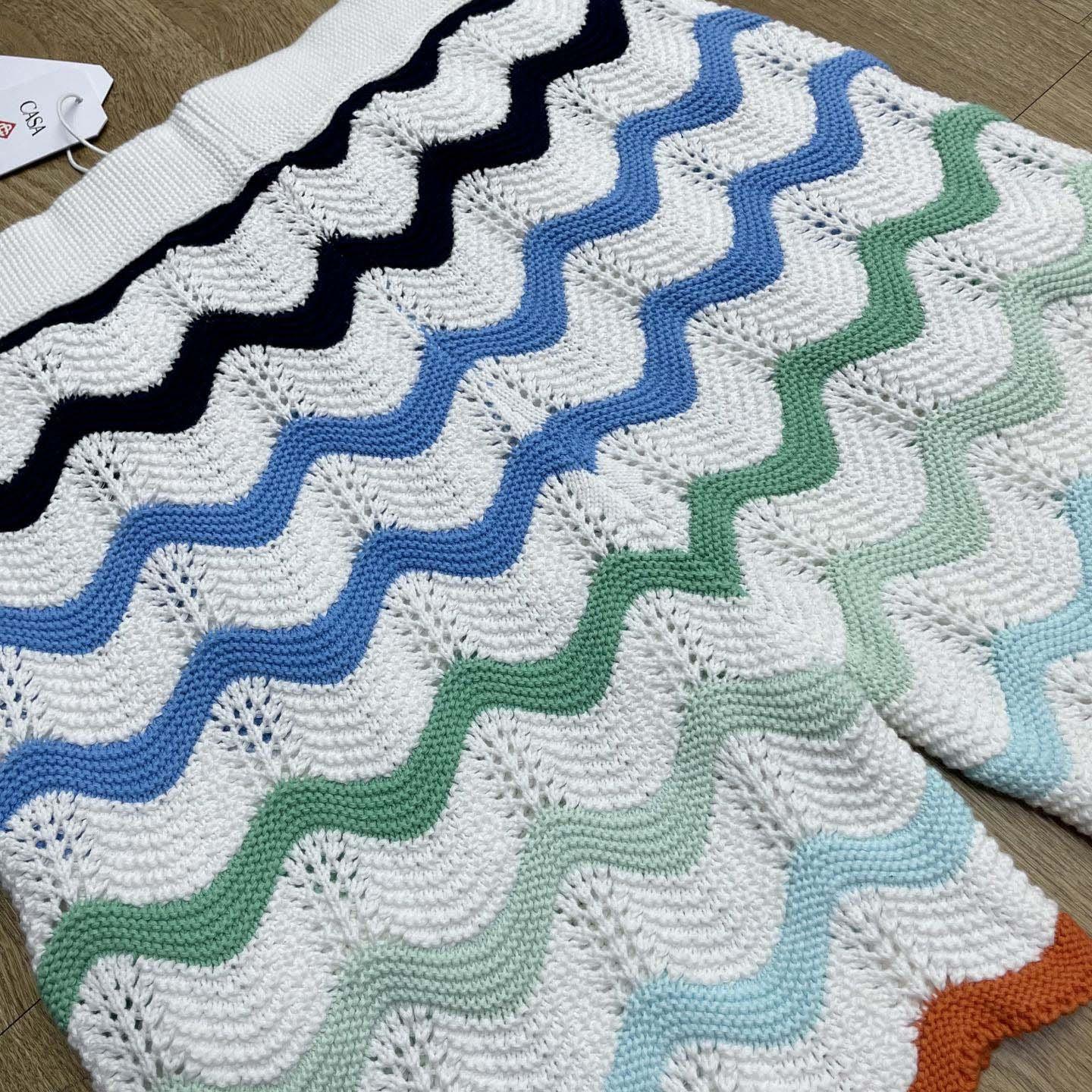 Casablanca Gradient Wave Crochet Shorts   D0108 - FashionPlug