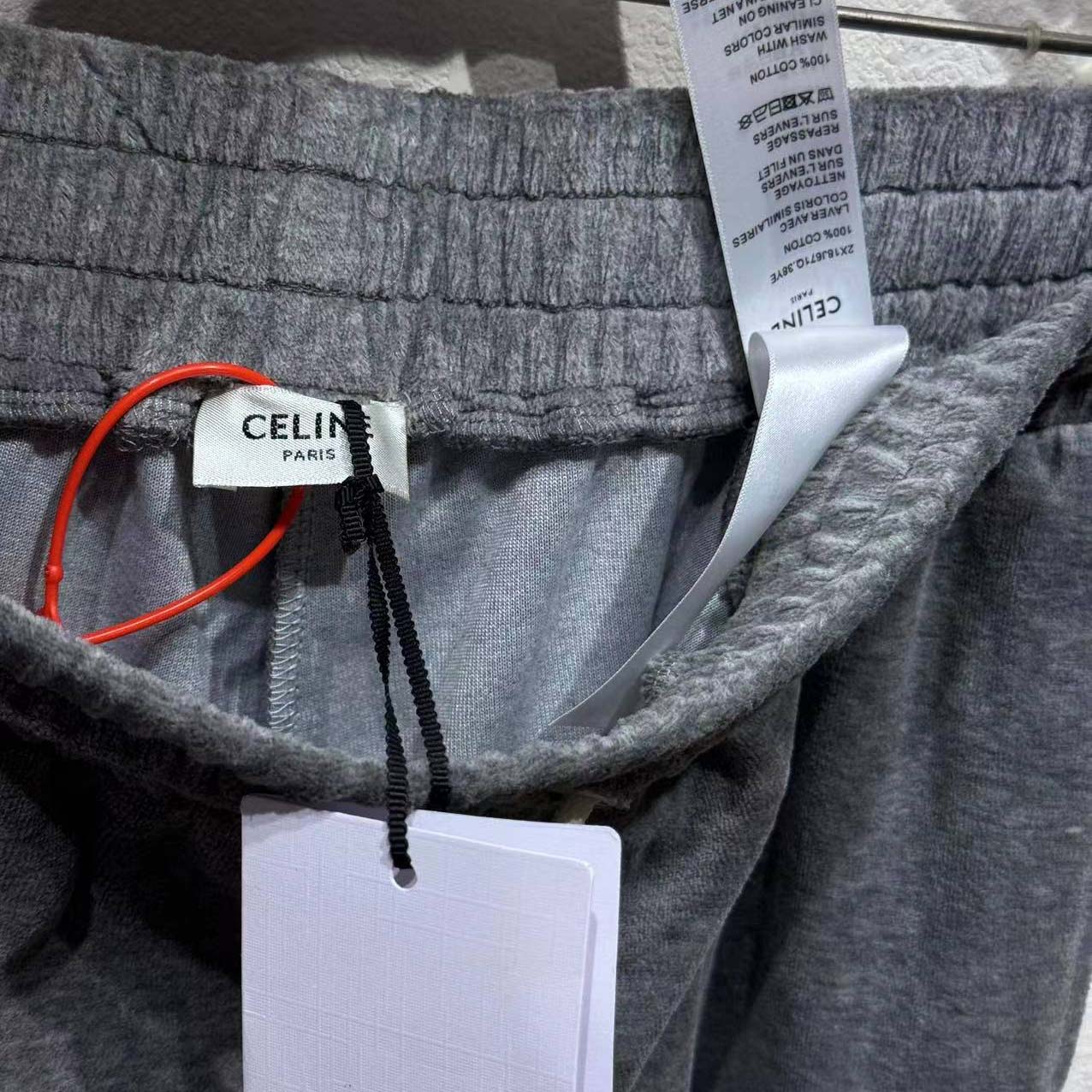 Celine Velvet Triomphe Track Pants - FashionPlug