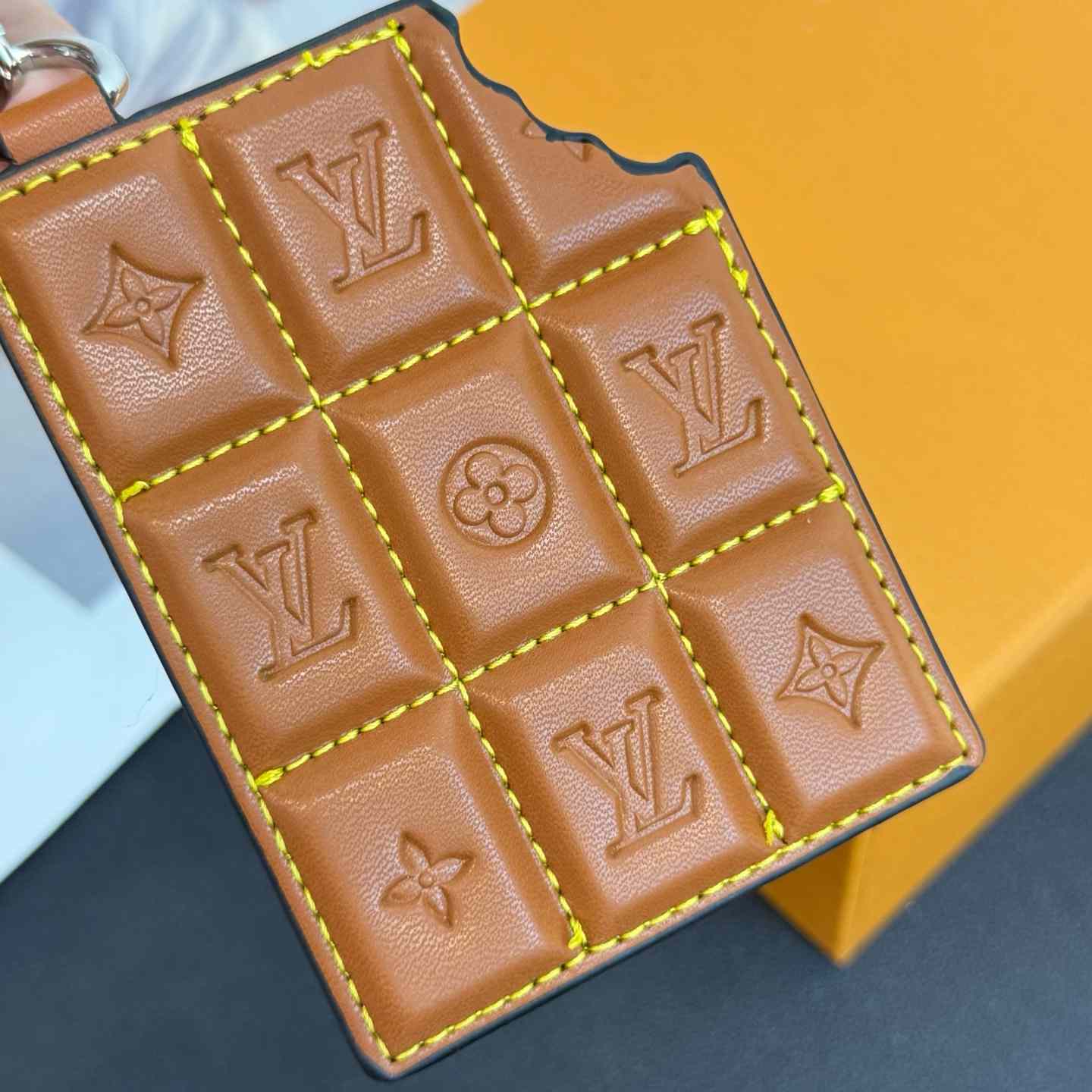 Louis Vuitton LV Chocolate Bar Figurine Key Holder And Bag Charm   M01478 - FashionPlug