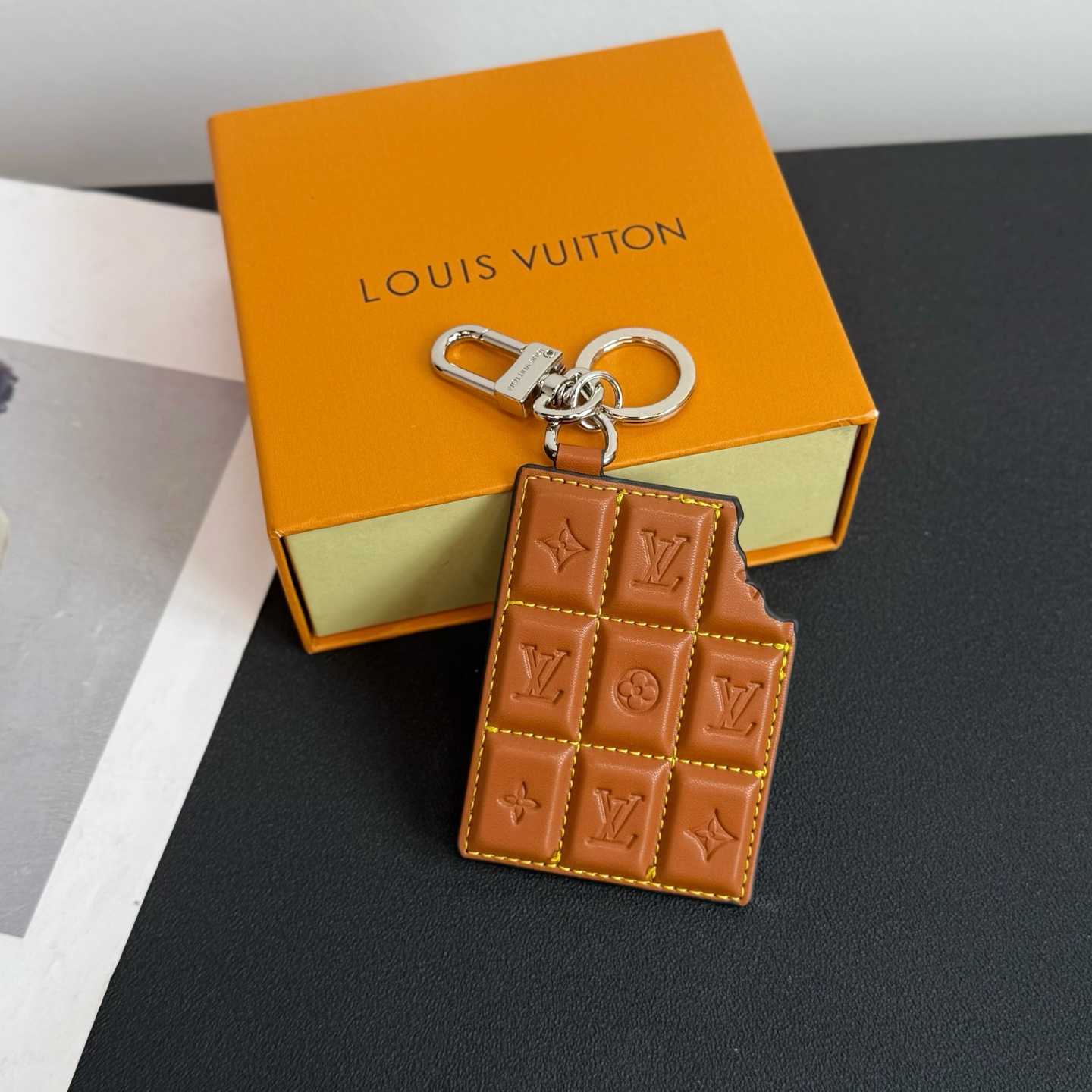 Louis Vuitton LV Chocolate Bar Figurine Key Holder And Bag Charm   M01478 - FashionPlug