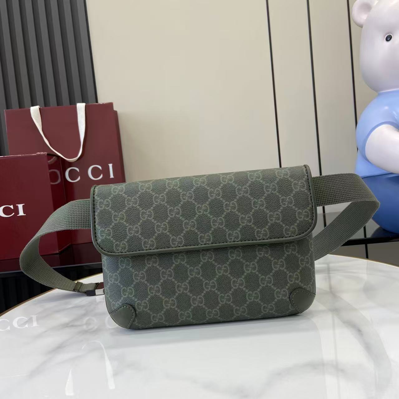 Gucci GG Monogram Small Belt Bag - FashionPlug