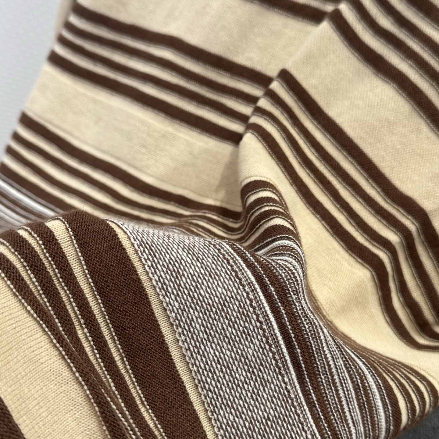 Bottega Veneta Men's Striped Linen-Blend Polo Shirt - FashionPlug