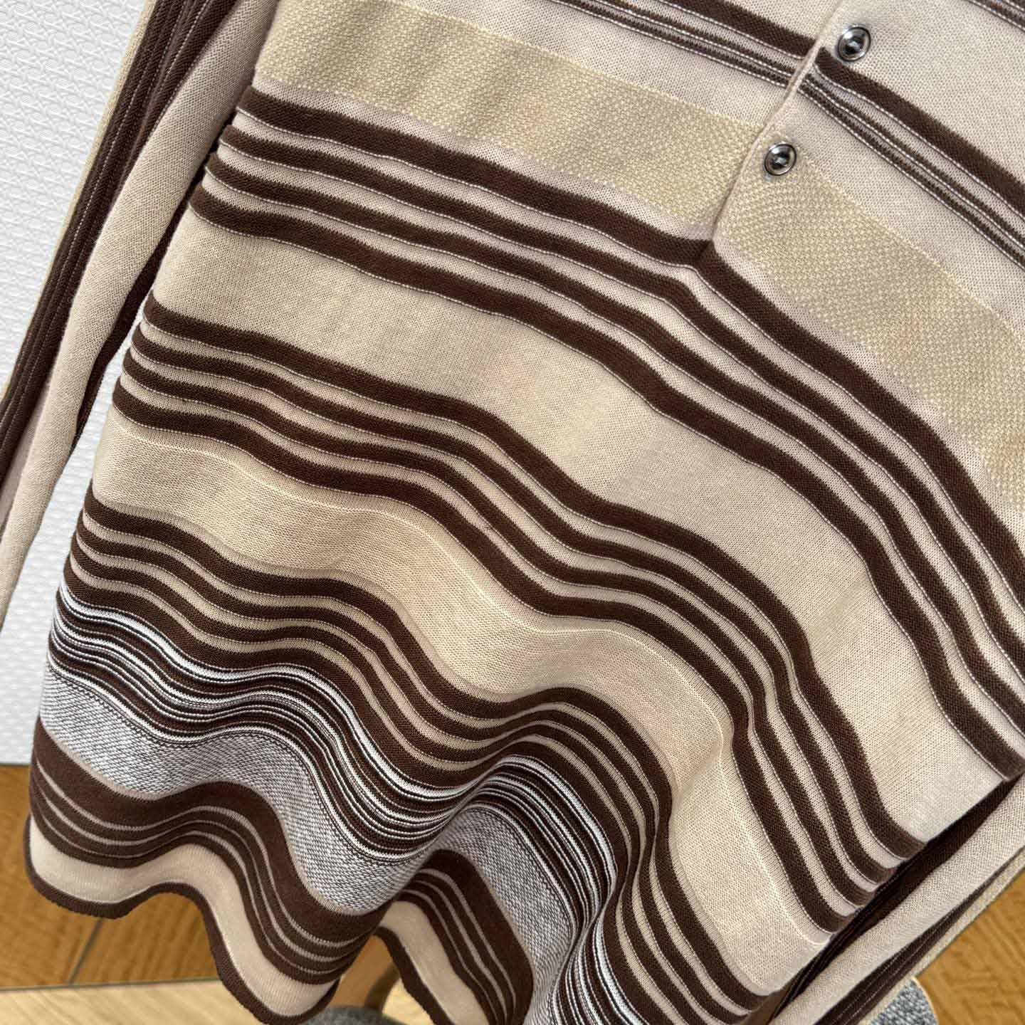 Bottega Veneta Men's Striped Linen-Blend Polo Shirt - FashionPlug