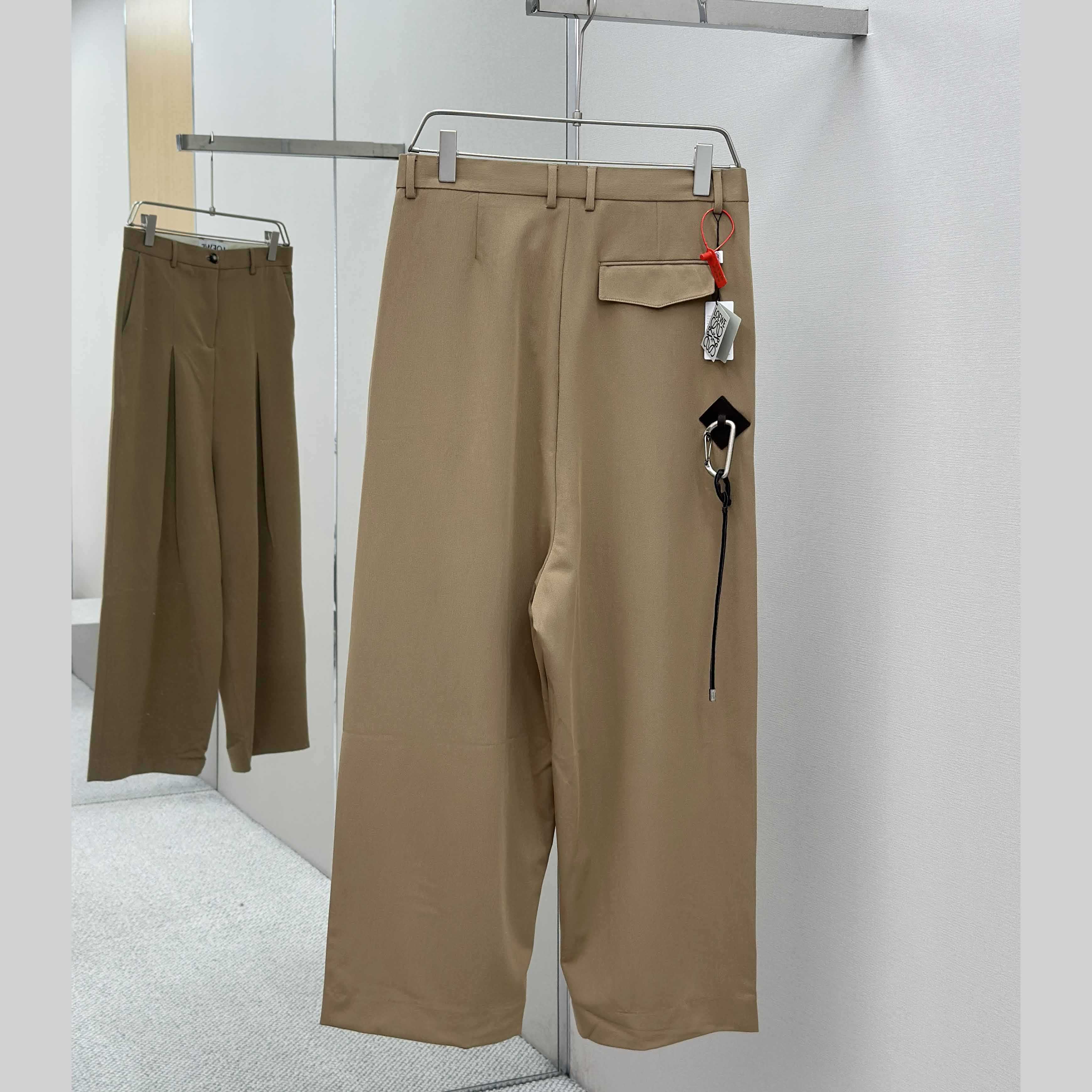 Loewe Low Crotch Trousers In Cotton - FashionPlug