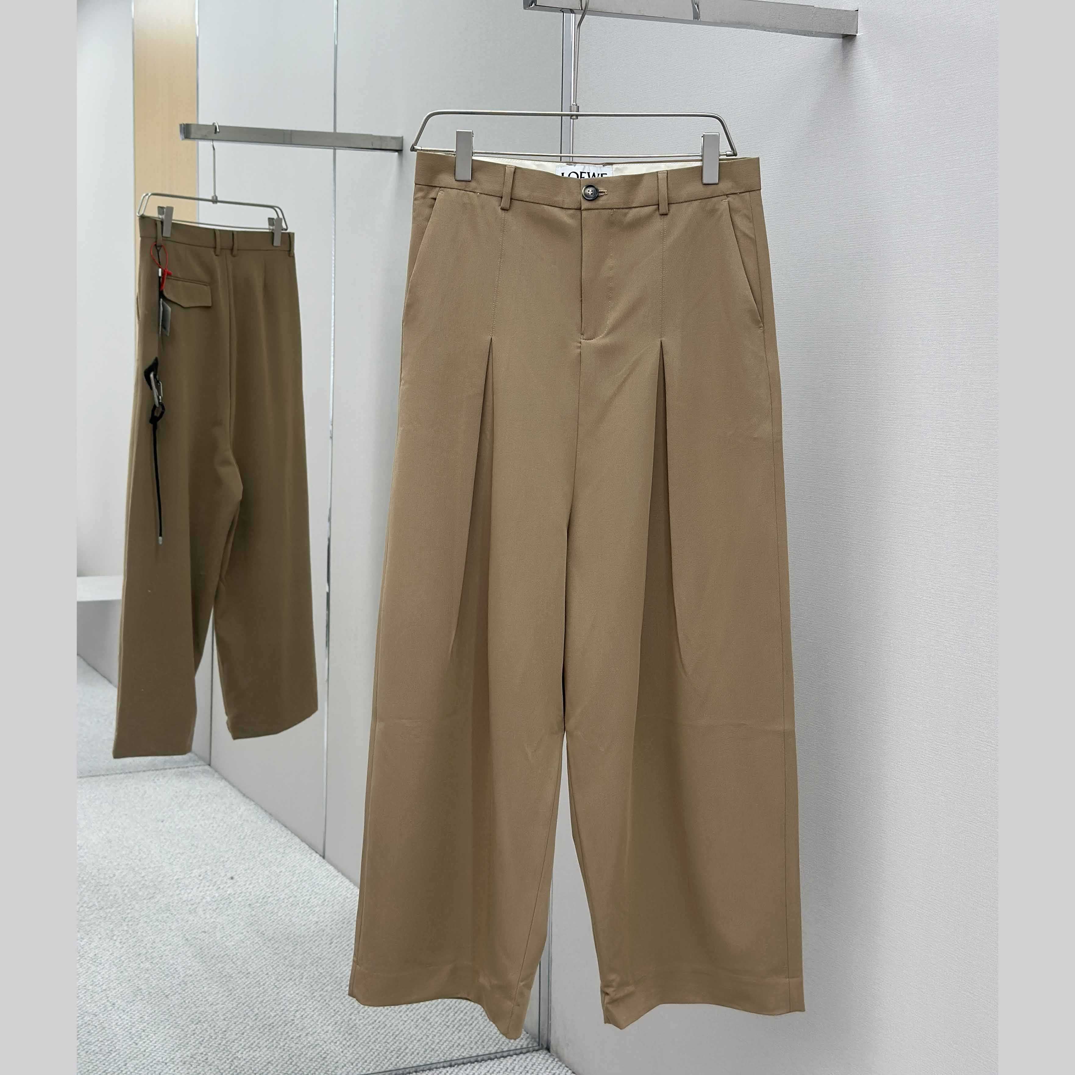 Loewe Low Crotch Trousers In Cotton - FashionPlug