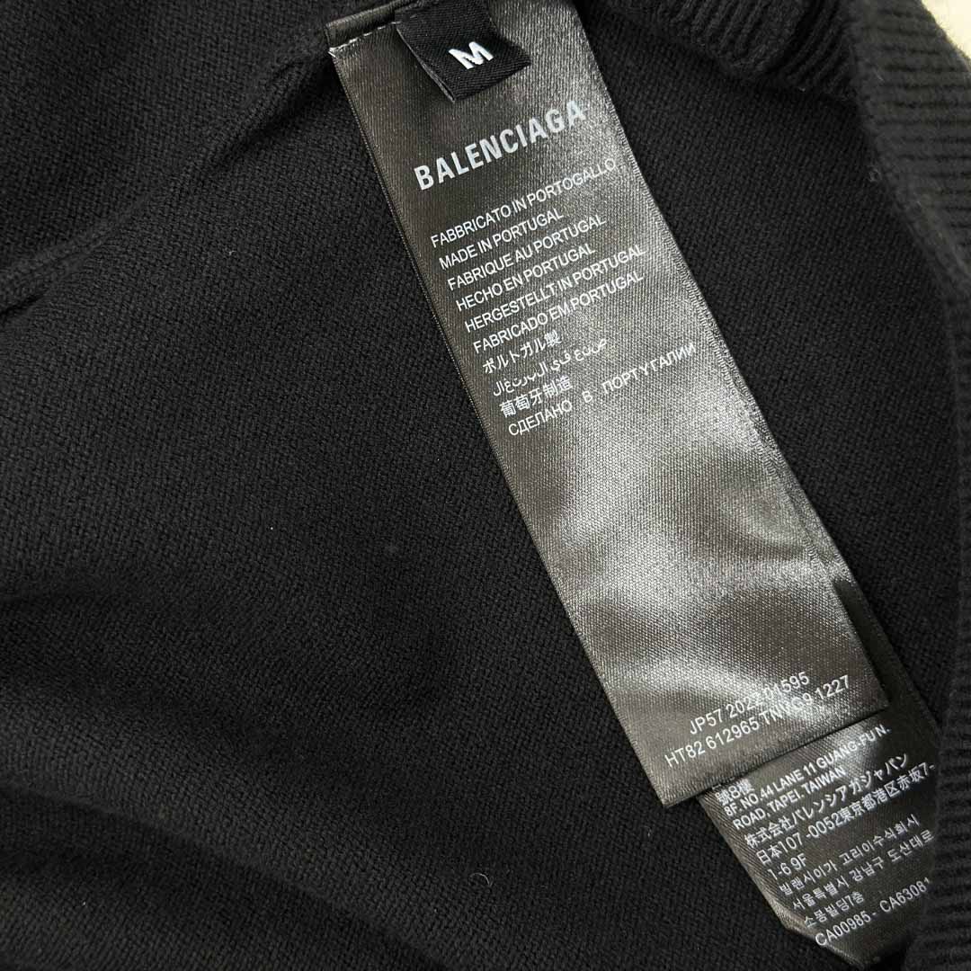 Balenciaga Ski Crewneck Sweater In Black - FashionPlug