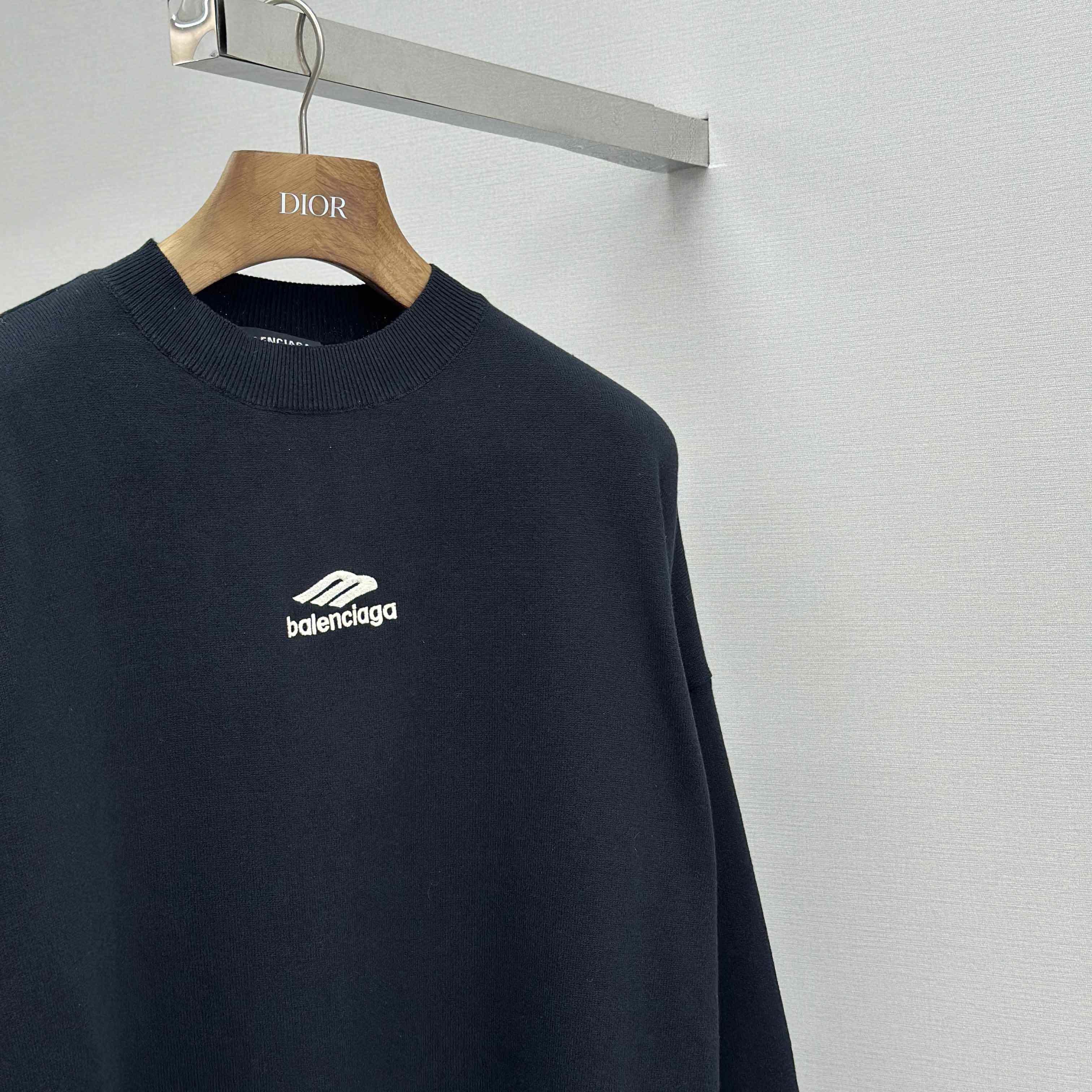 Balenciaga Ski Crewneck Sweater In Black - FashionPlug