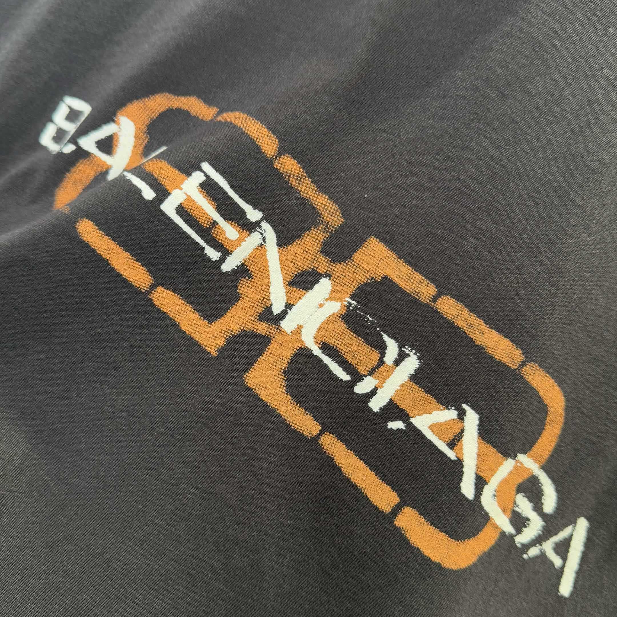 Balenciaga BB Icon Stencil Long Sleeve T-Shirt Large Fit in Black Faded  - FashionPlug