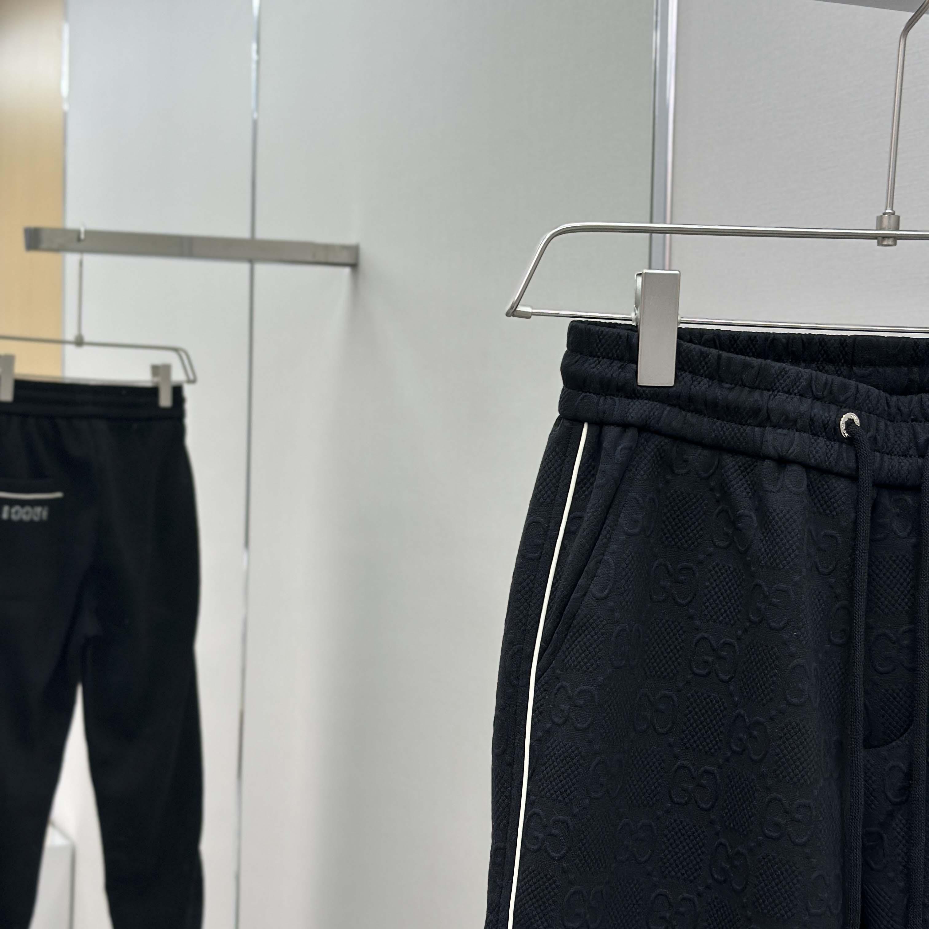 Gucci Black Cotton Pants - FashionPlug