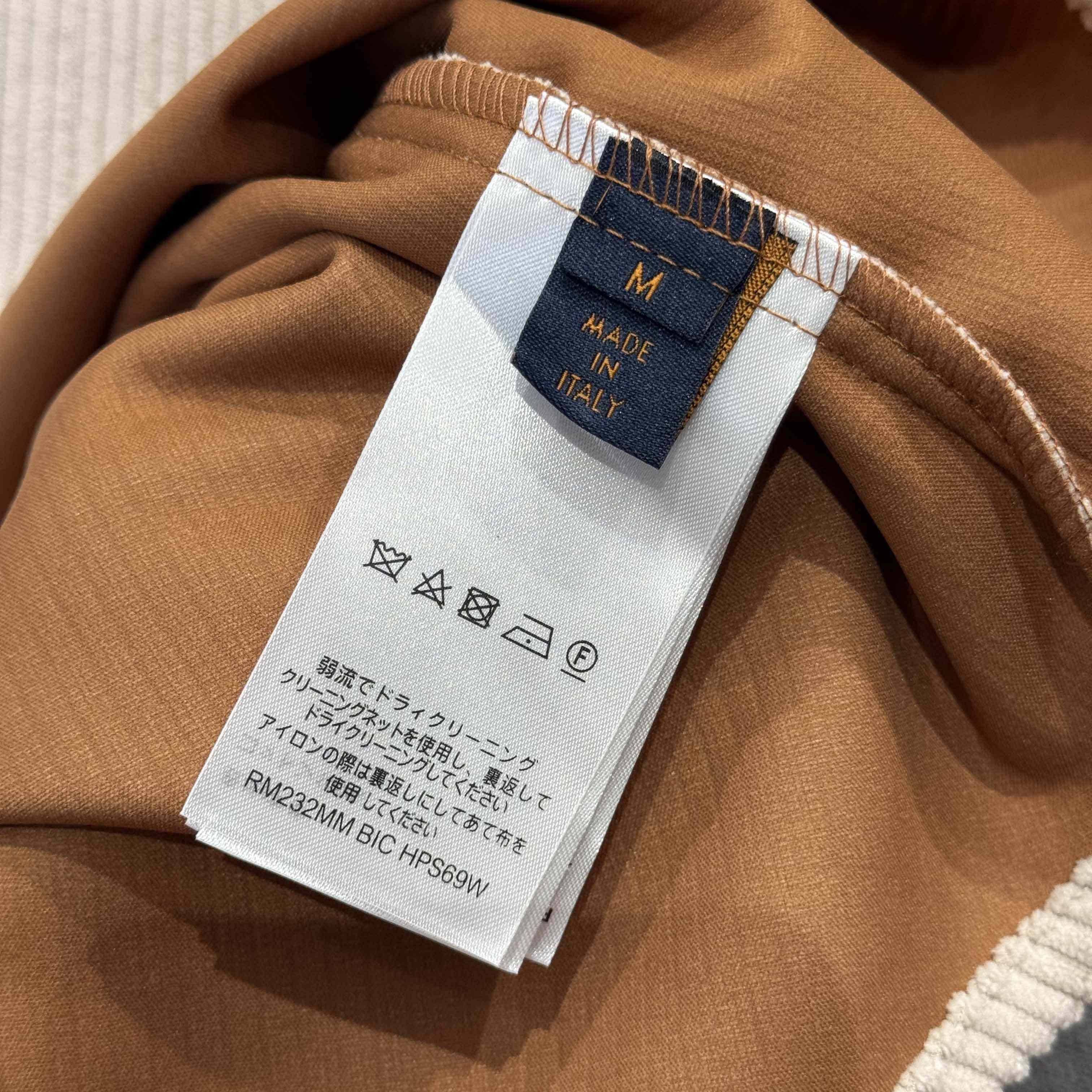 Louis Vuitton LV Blason Embellished Long-Sleeved Corduroy Shirt   1AIKBT - FashionPlug