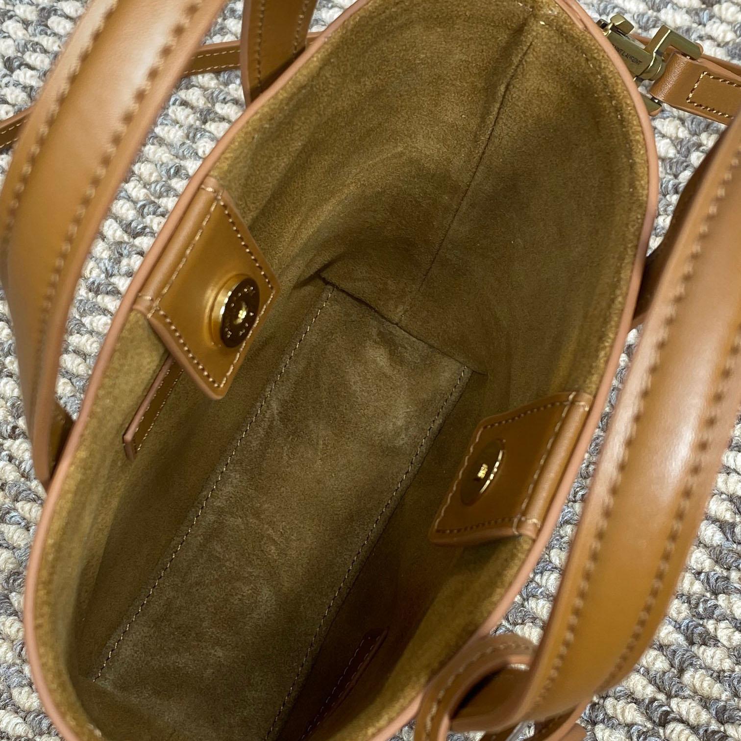 Saint Laurent Mini Toy Shopping Saint Laurent In Box Leather - FashionPlug