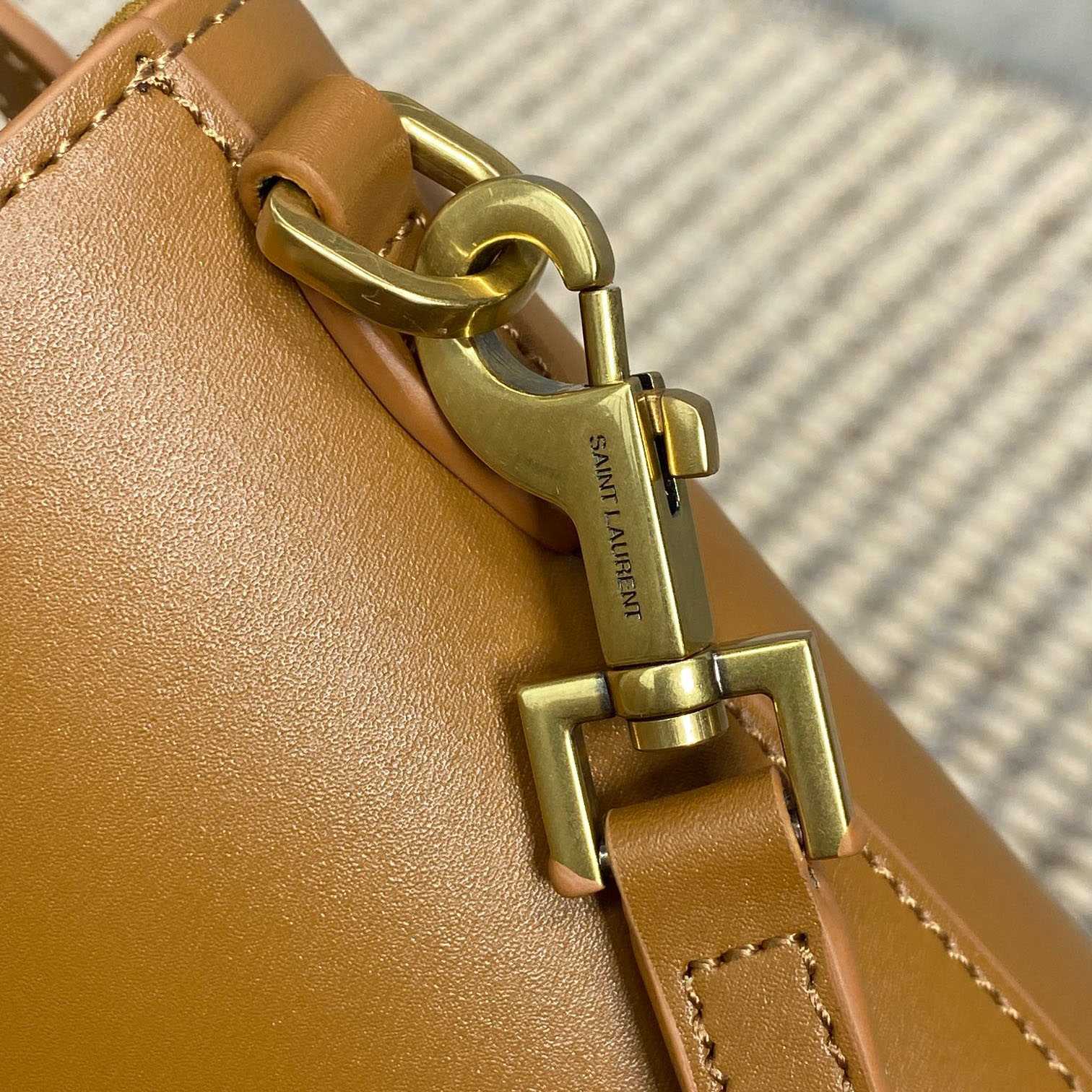 Saint Laurent Mini Toy Shopping Saint Laurent In Box Leather - FashionPlug