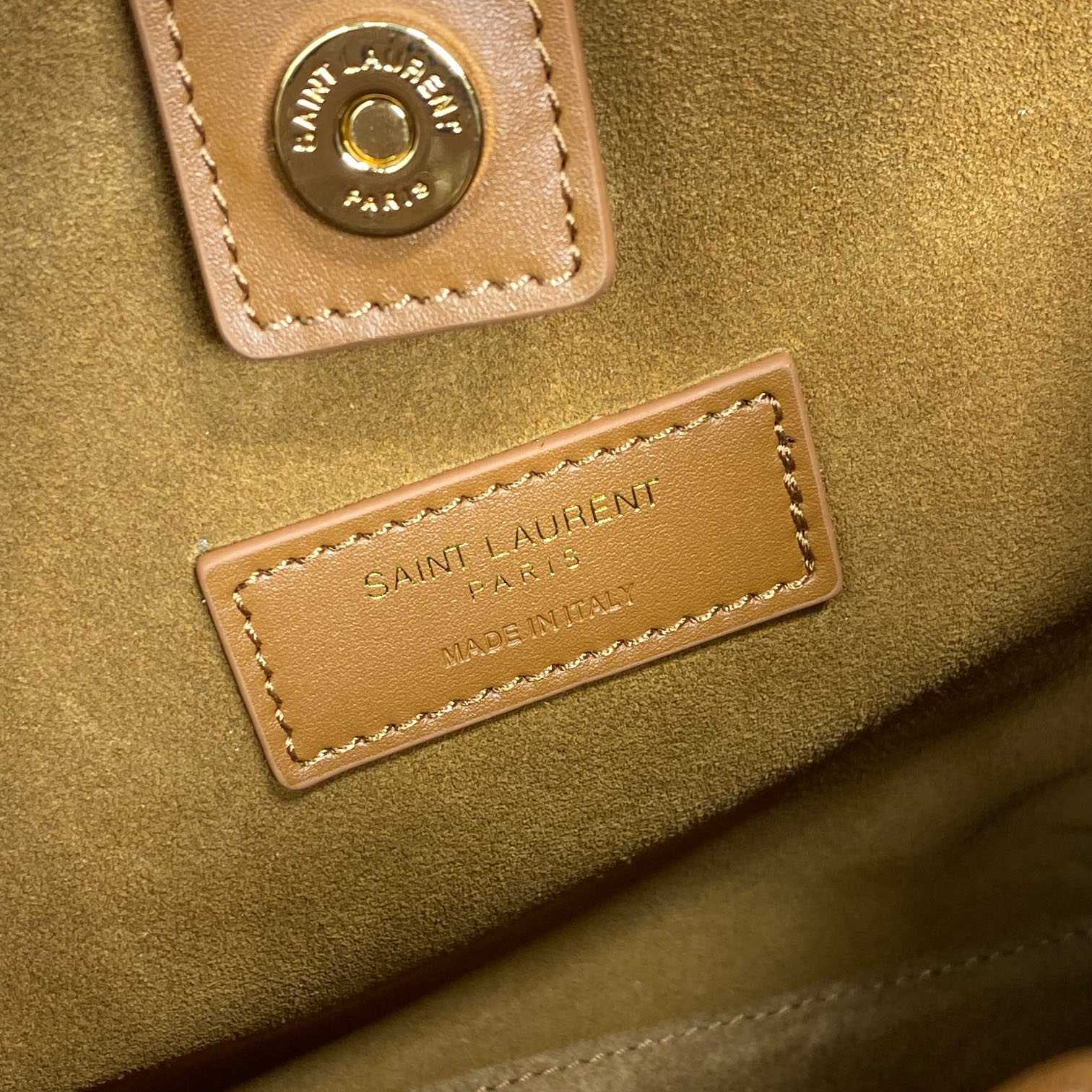 Saint Laurent Mini Toy Shopping Saint Laurent In Box Leather - FashionPlug