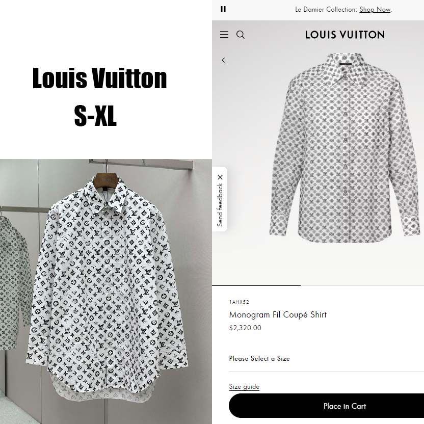 Louis Vuitton Monogram Fil Coupé Shirt   1AHX52 - FashionPlug