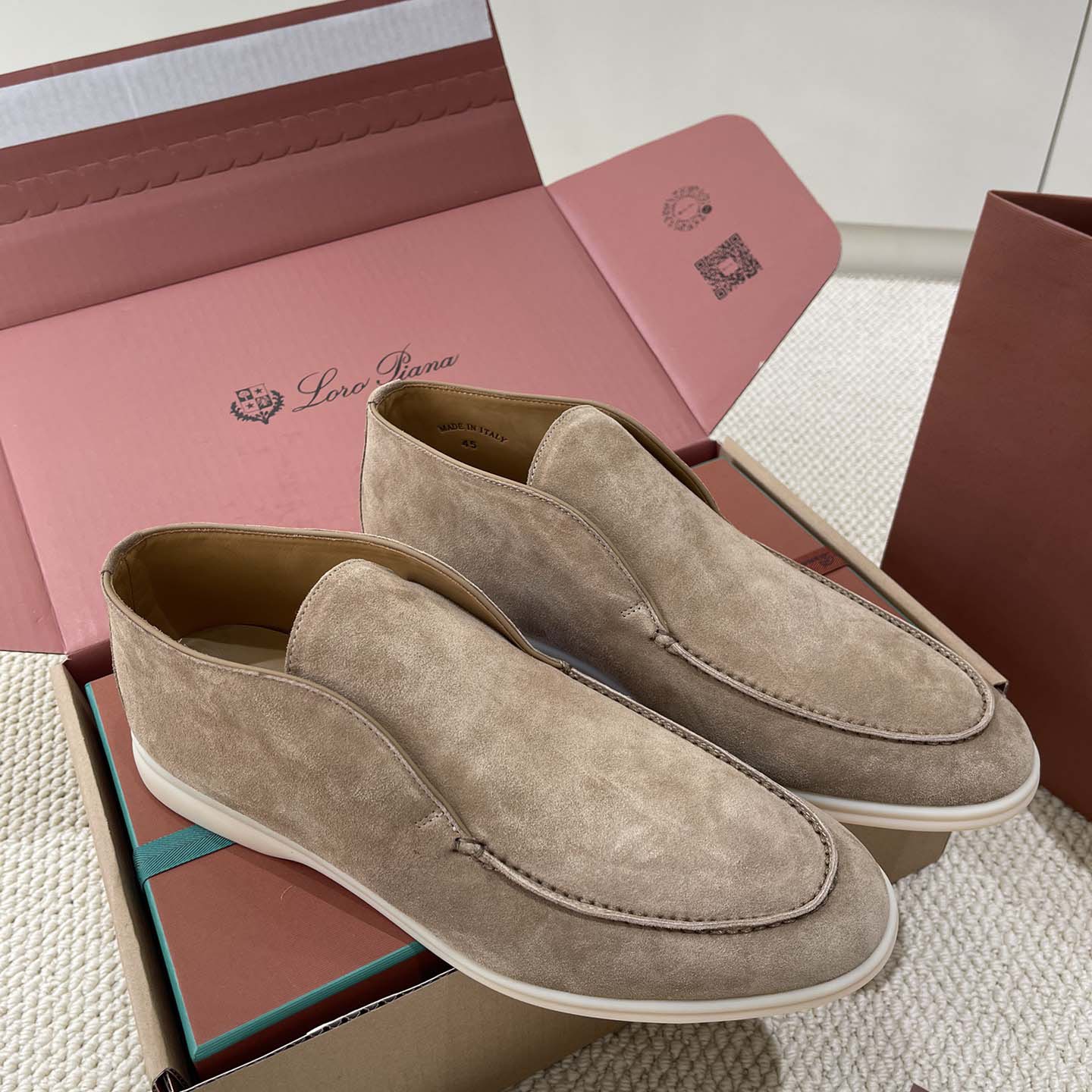 Loro Piana White Sole Summer Walk Loafers - FashionPlug