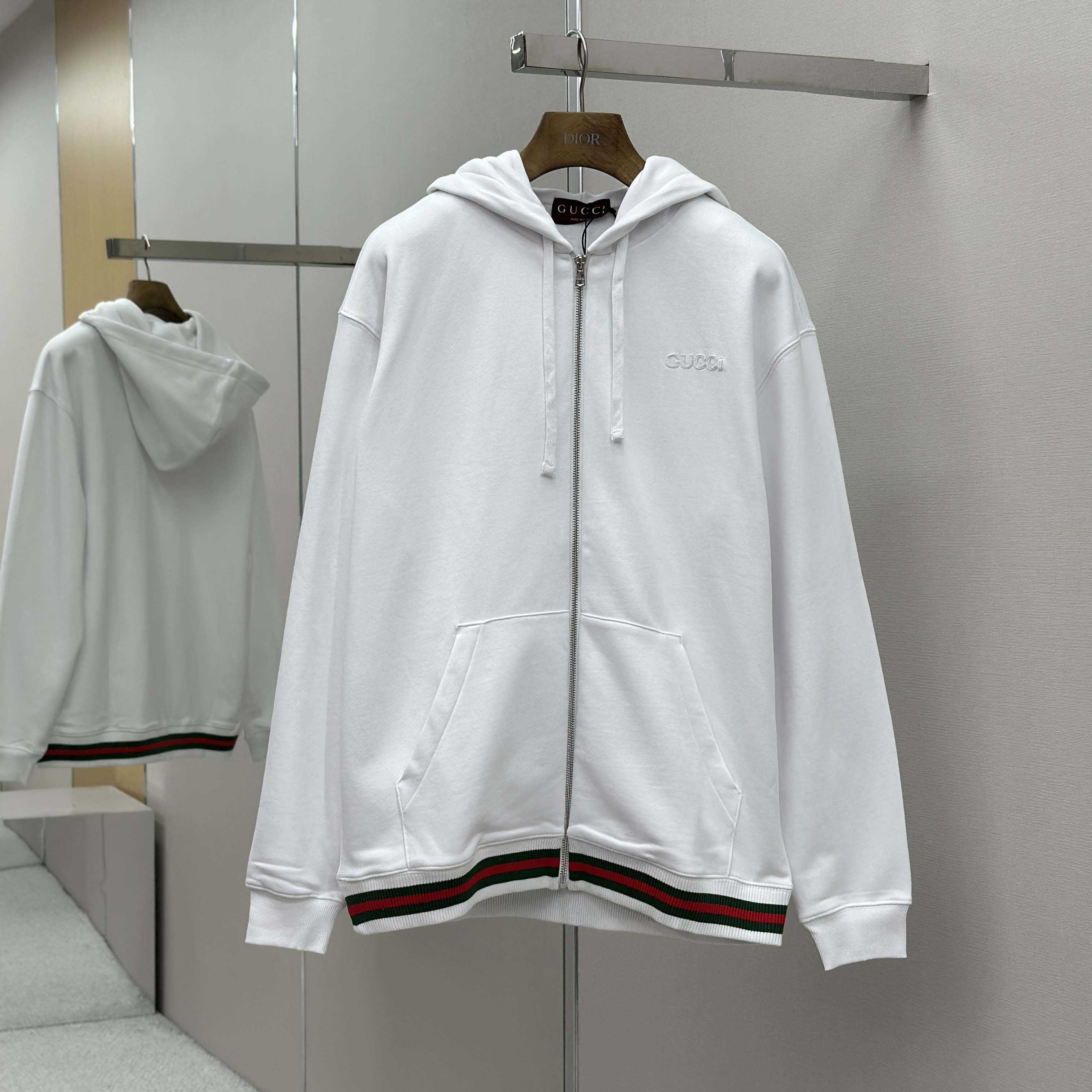 Gucci Cotton Jersey Sweatshirt With Web - FashionPlug