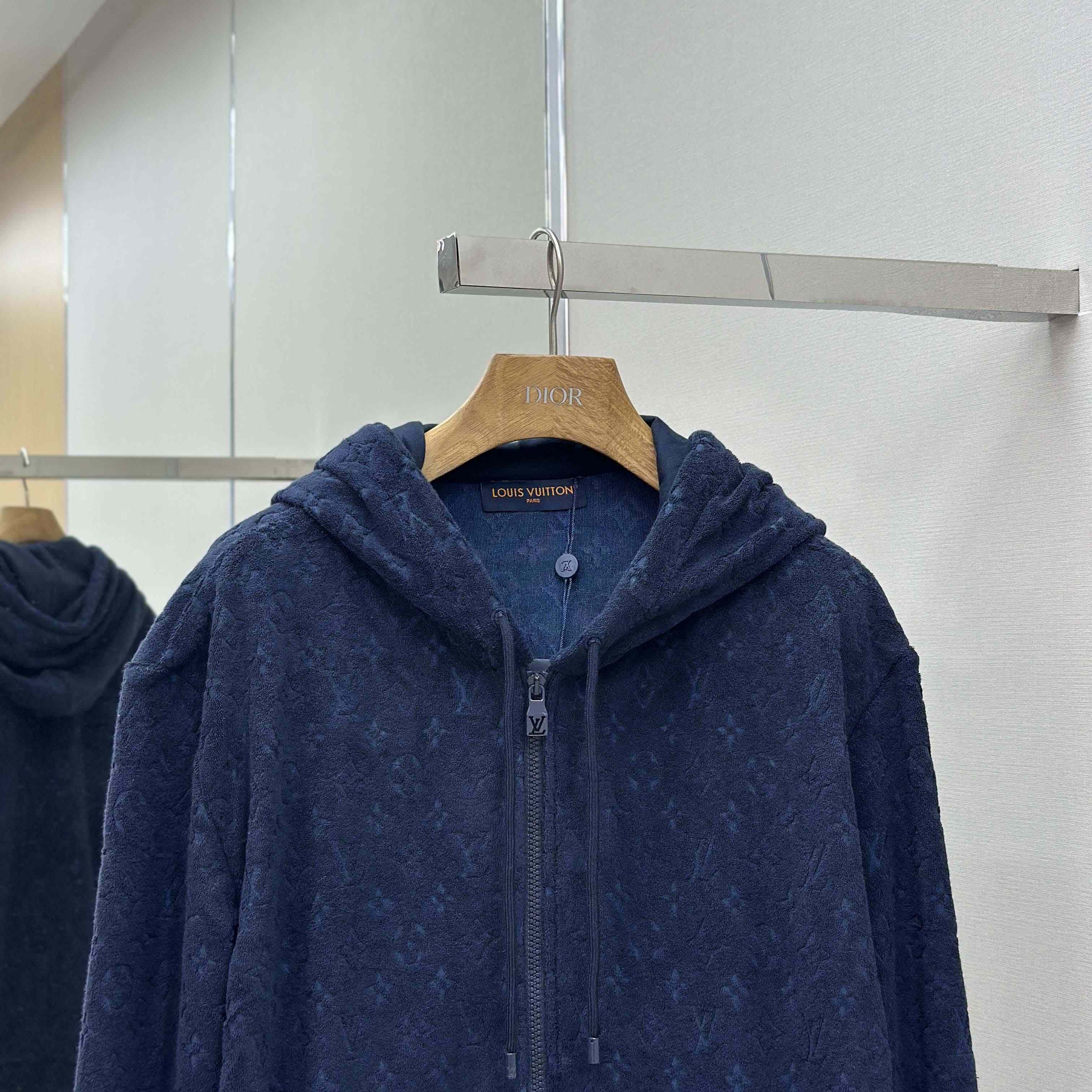 Louis Vuitton Monogram French Terry Zip-Through Hoodie   1AHUWW - FashionPlug