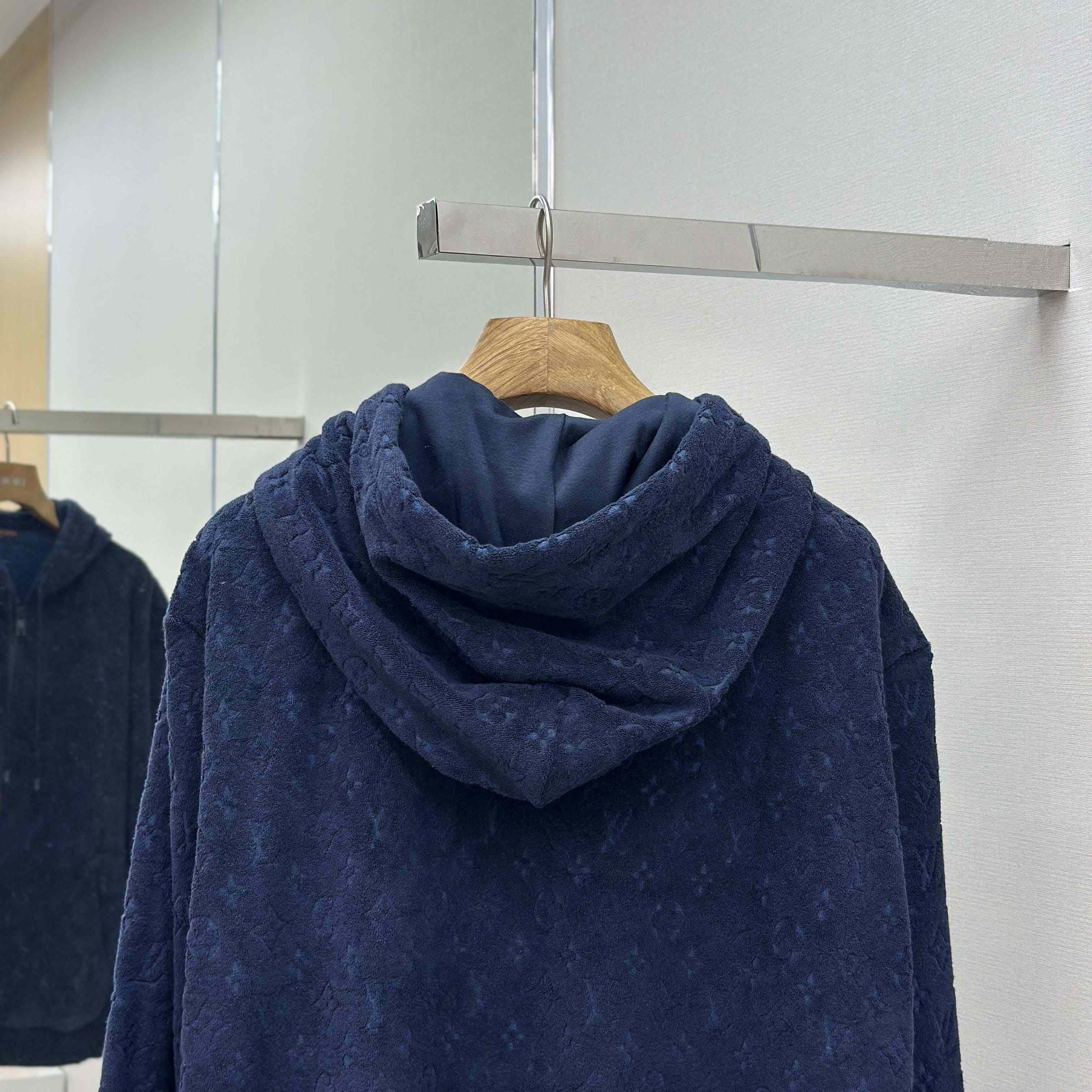 Louis Vuitton Monogram French Terry Zip-Through Hoodie   1AHUWW - FashionPlug