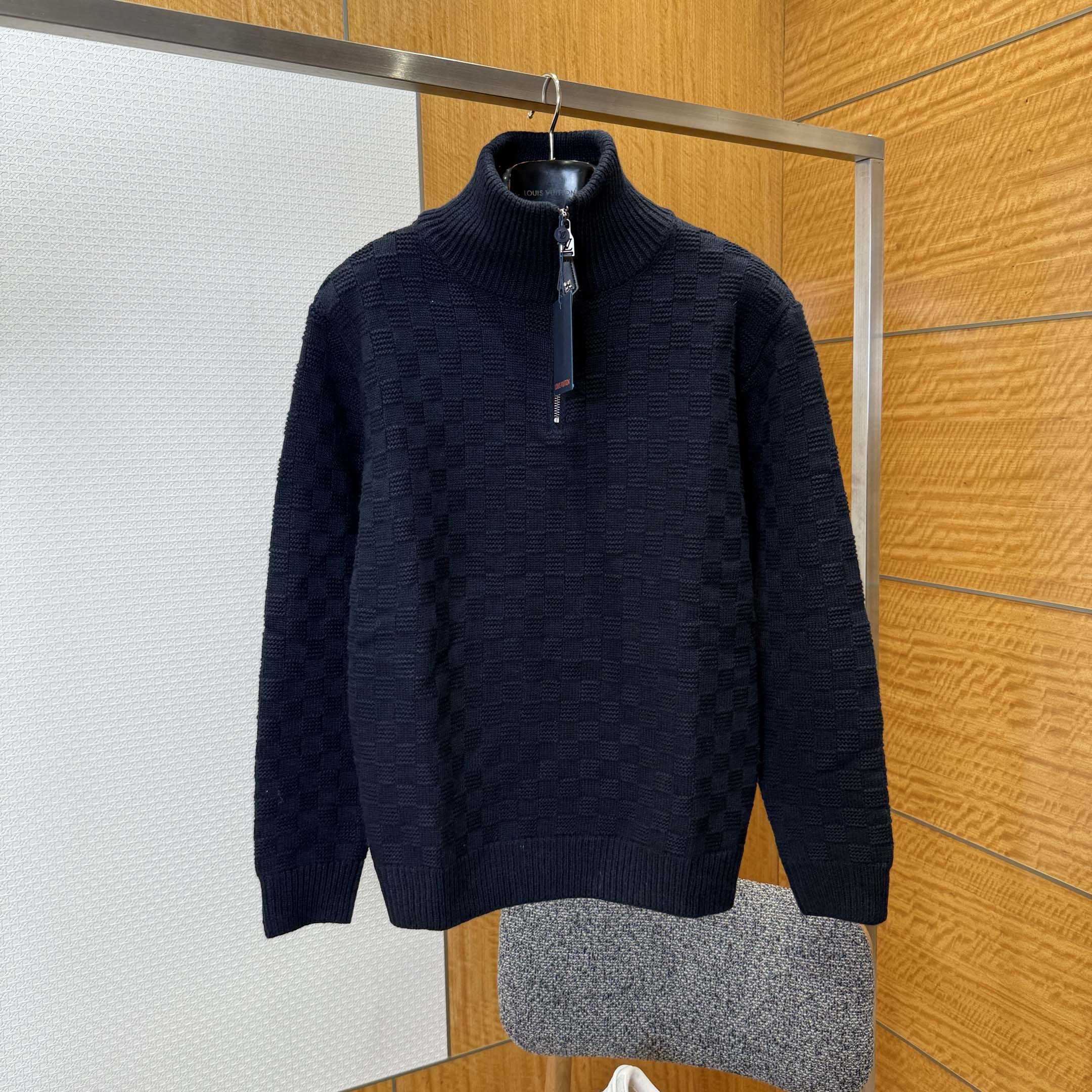 Louis Vuitton Cashmere-Wool Blend Half-Zip Pullover   1AIHNA - FashionPlug