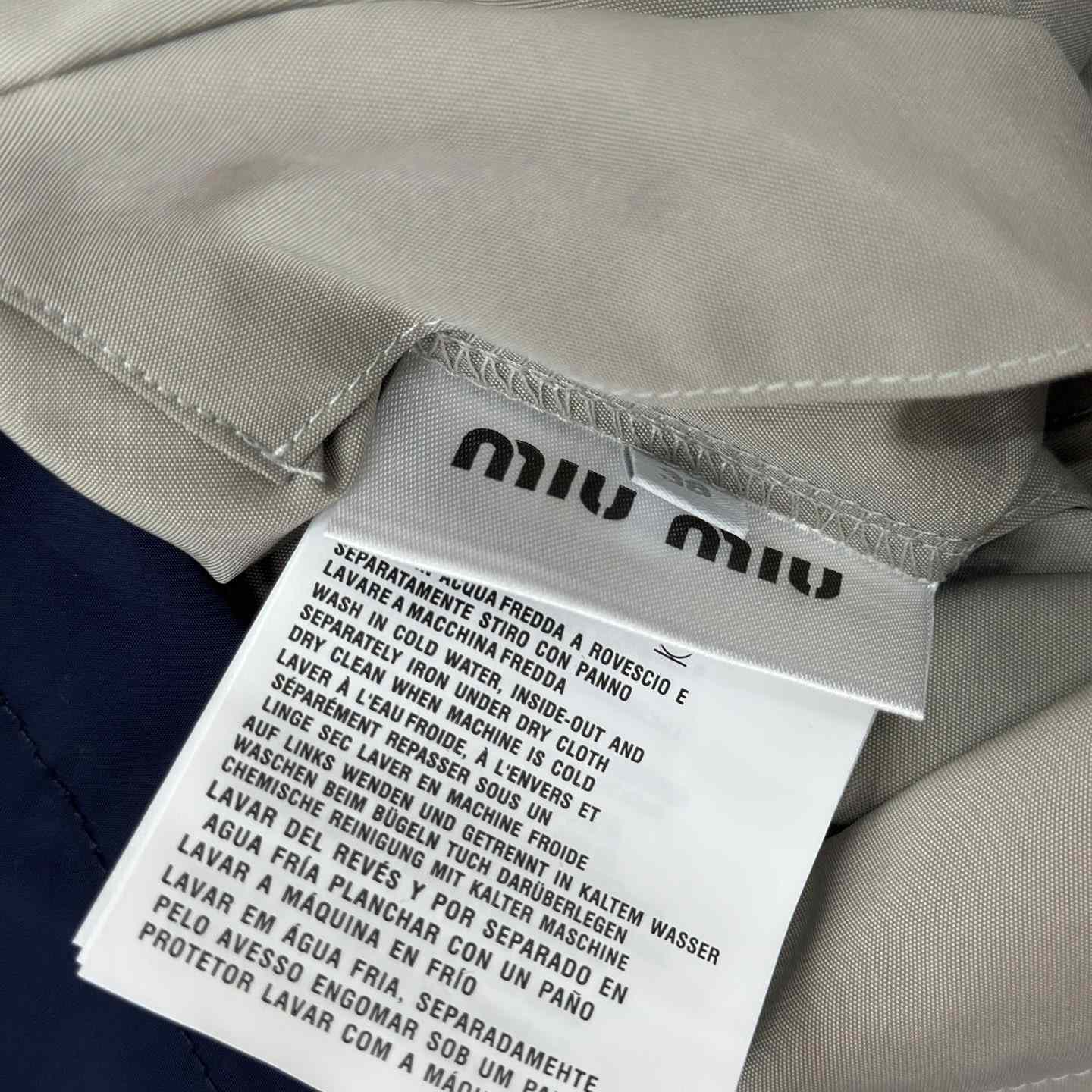 Miu Miu Panama Cotton And Technical Pongé Blouson Jacket - FashionPlug