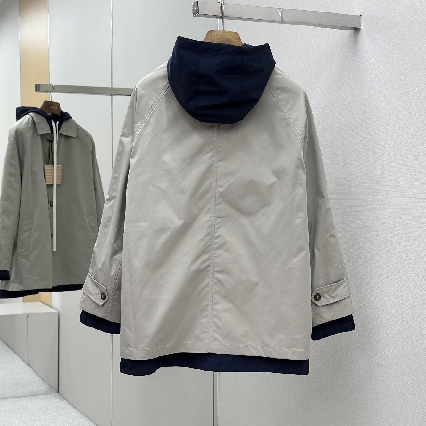 Miu Miu Panama Cotton And Technical Pongé Blouson Jacket - FashionPlug
