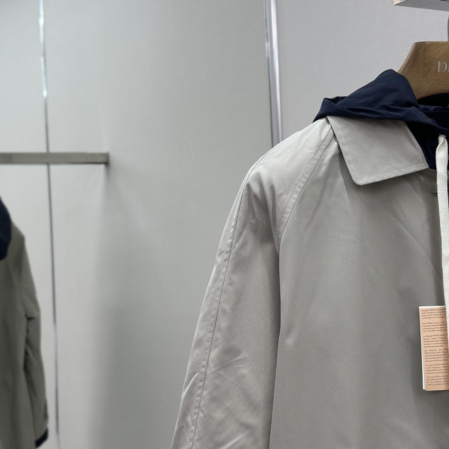 Miu Miu Panama Cotton And Technical Pongé Blouson Jacket - FashionPlug