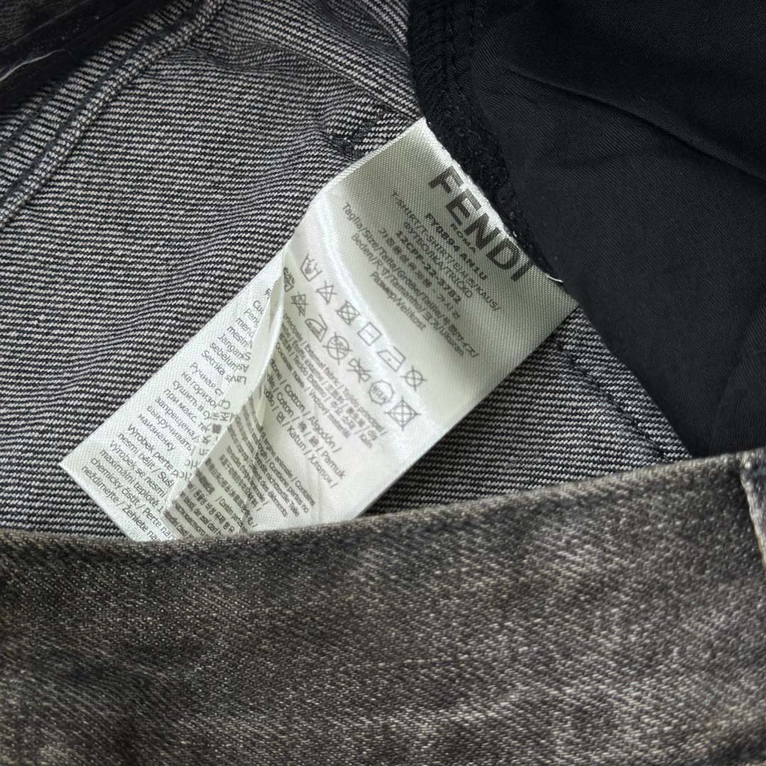 Fendi Grey Overdyed Jeans - FashionPlug