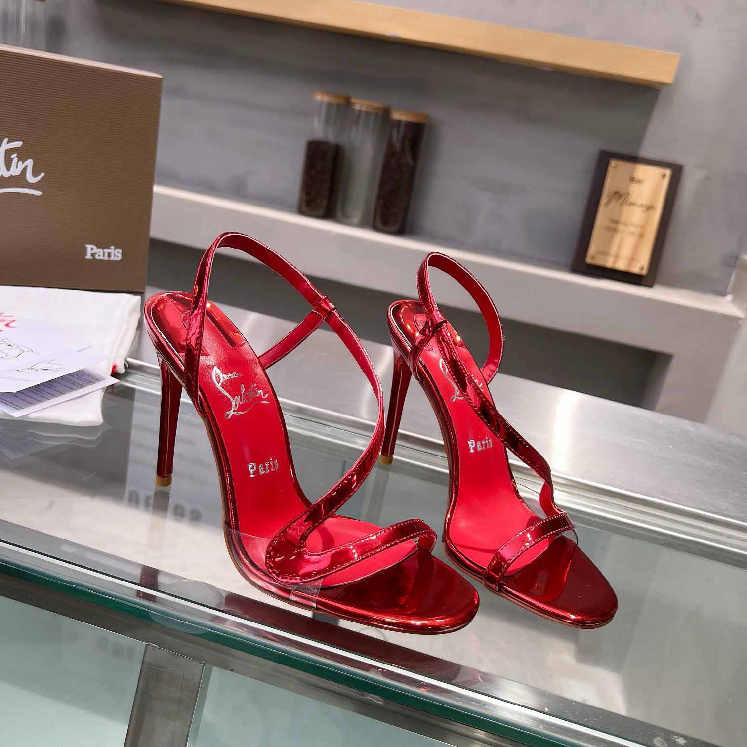 Christian Louboutin Rosalie 100 mm Sandals  - FashionPlug