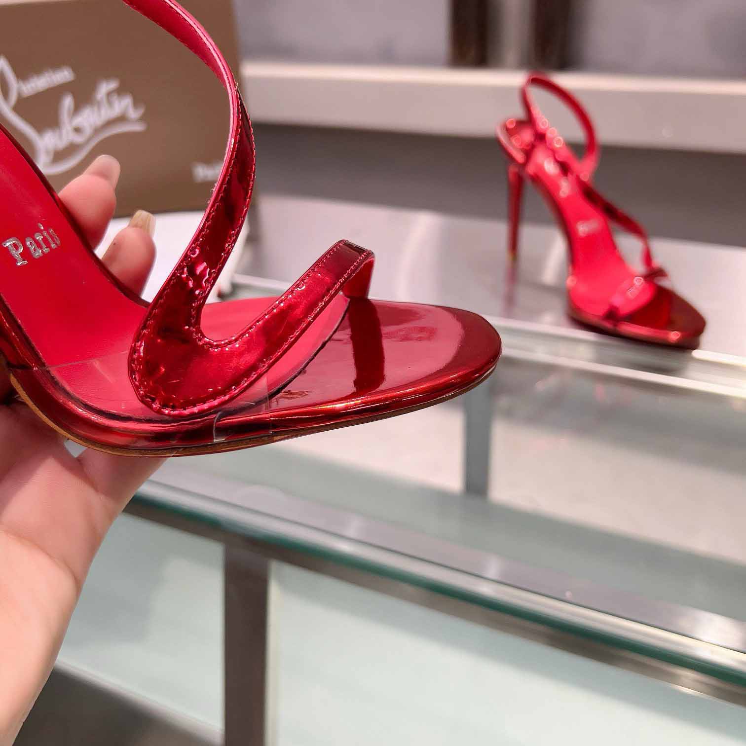 Christian Louboutin Rosalie 100 mm Sandals  - FashionPlug