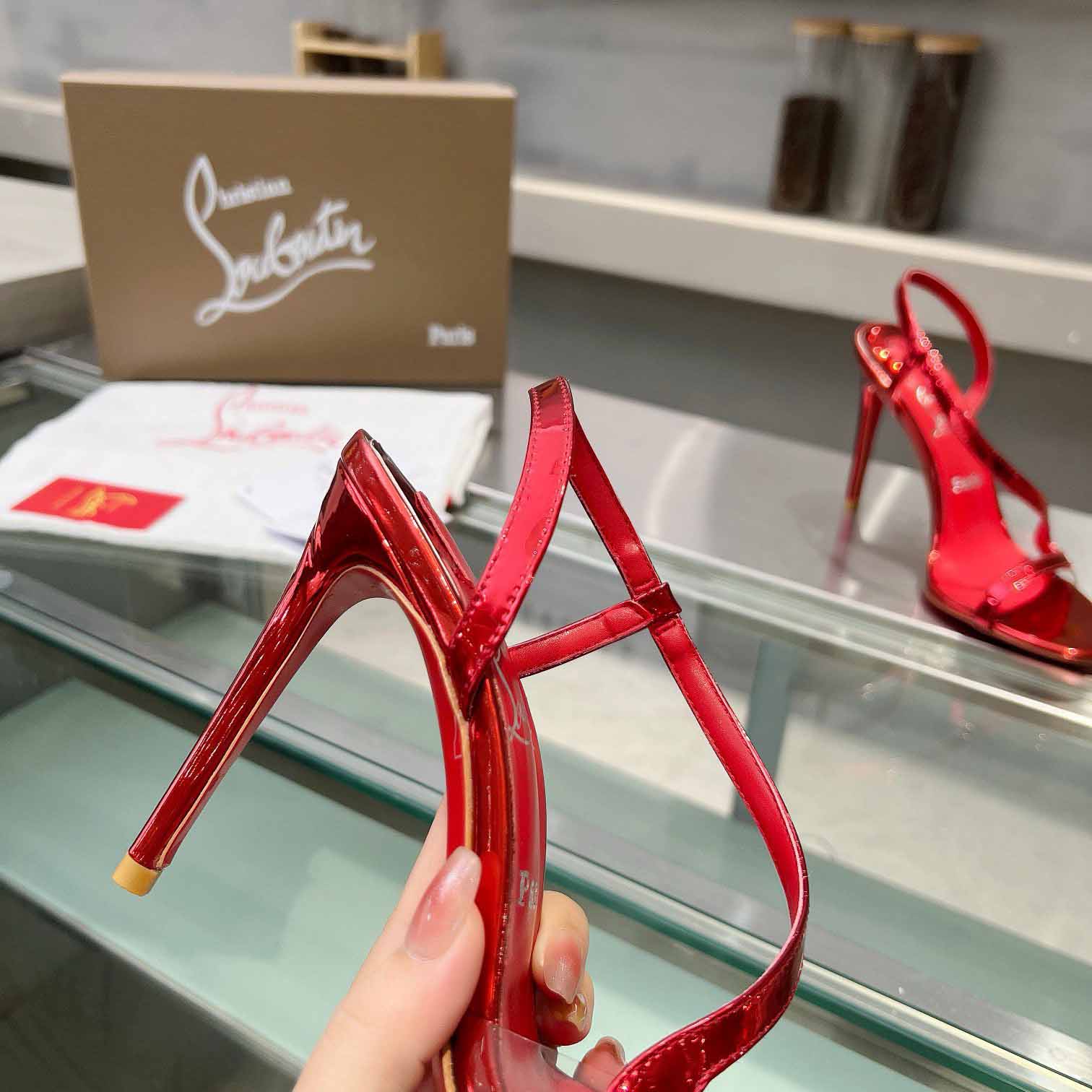 Christian Louboutin Rosalie 100 mm Sandals  - FashionPlug