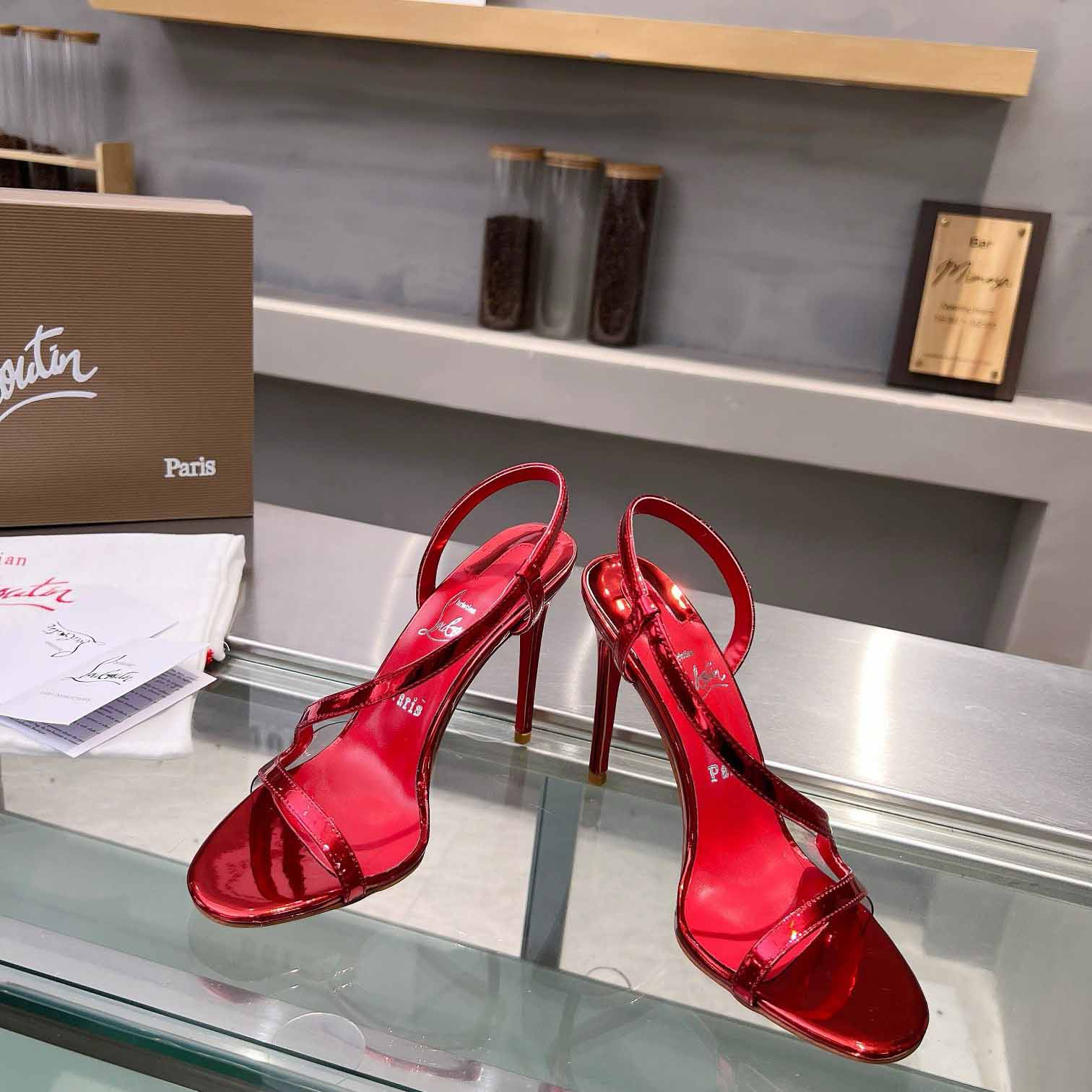 Christian Louboutin Rosalie 100 mm Sandals  - FashionPlug