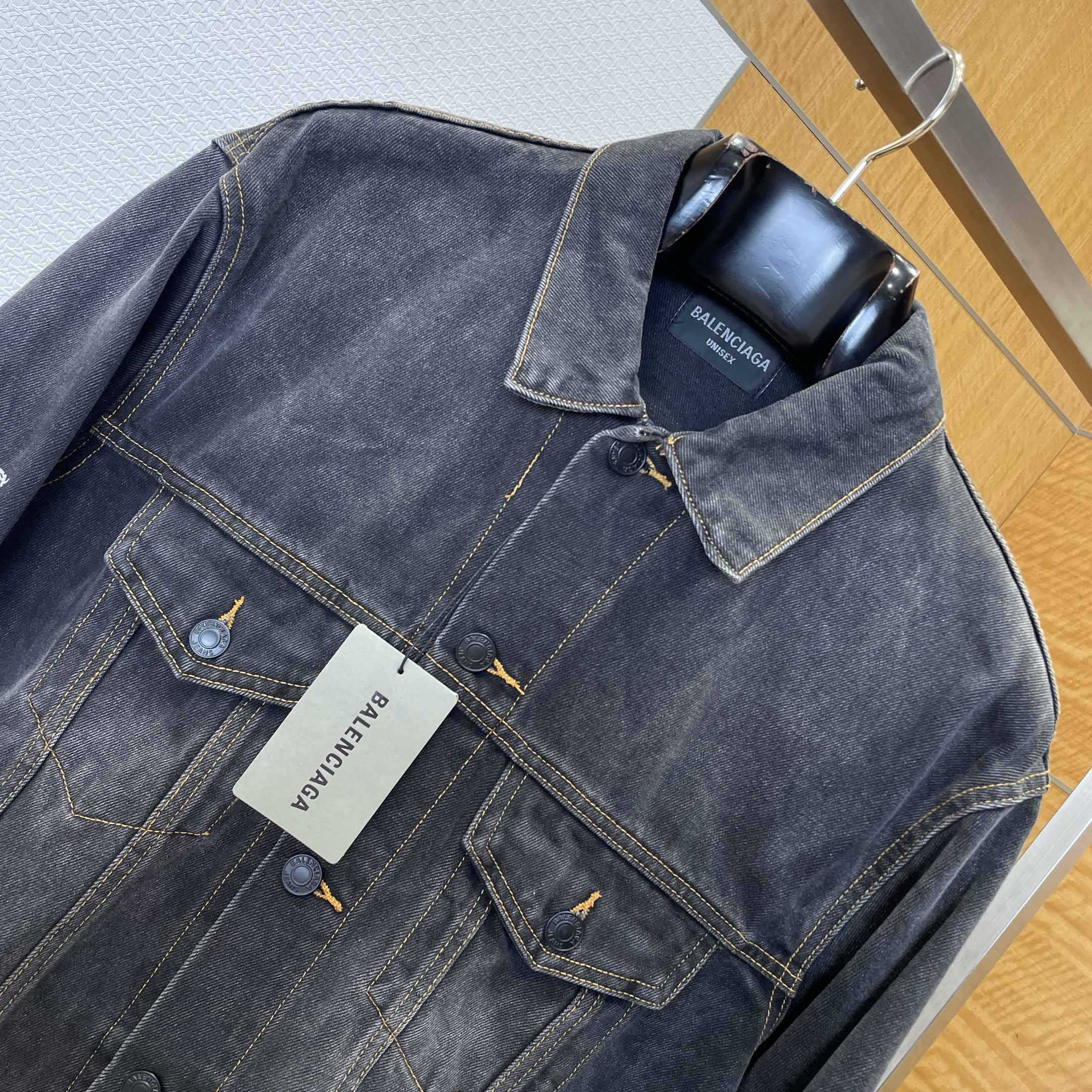 Balenciaga Graffiti Denim Jacket - FashionPlug