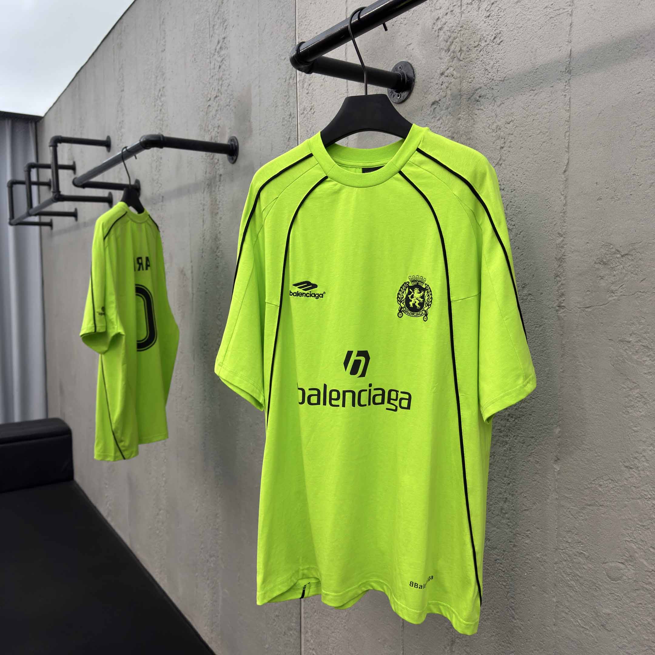 Balenciaga Paris Soccer T-Shirt Oversized  - FashionPlug