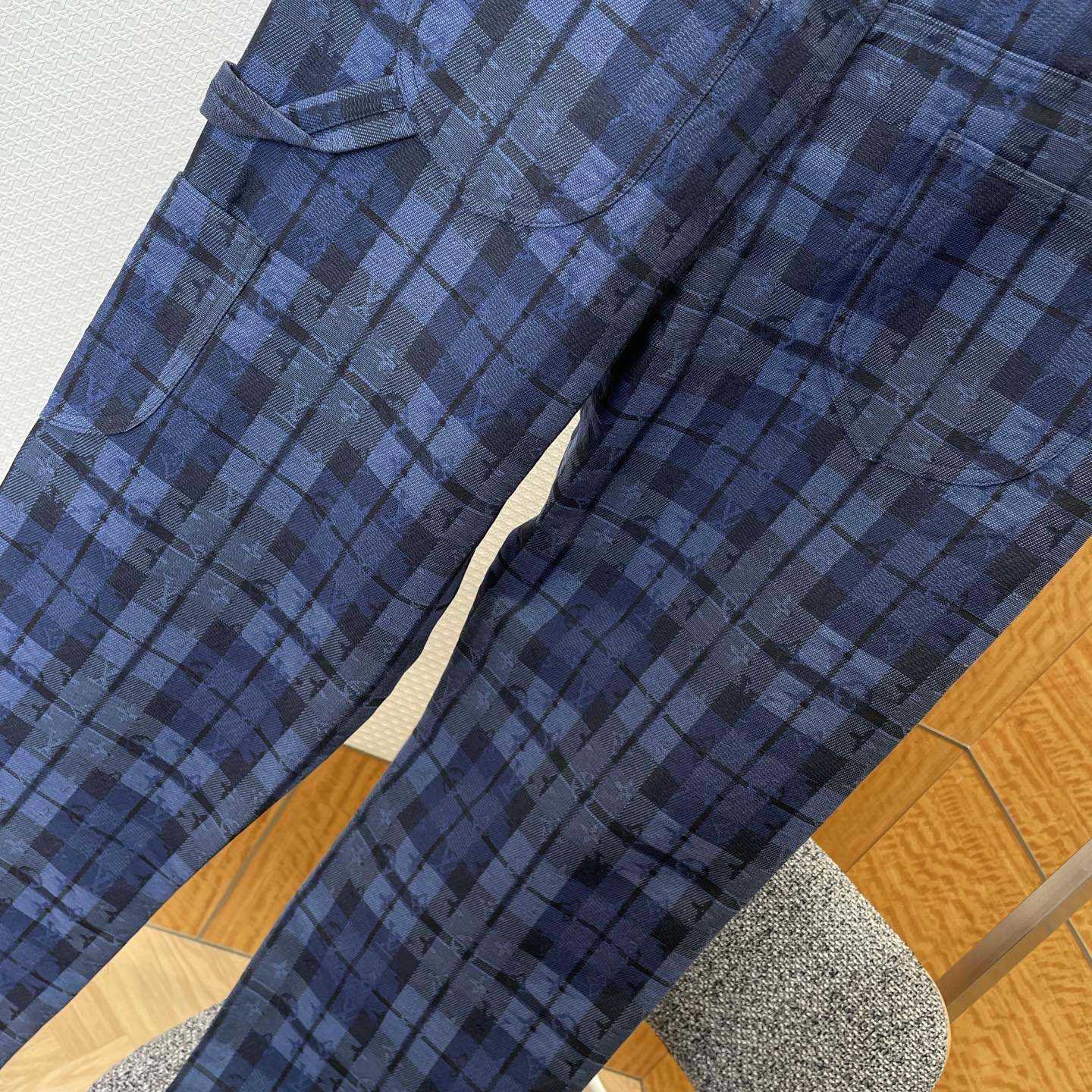 Louis Vuitton Monogram Tartan Denim Pants   1AIJUQ - FashionPlug