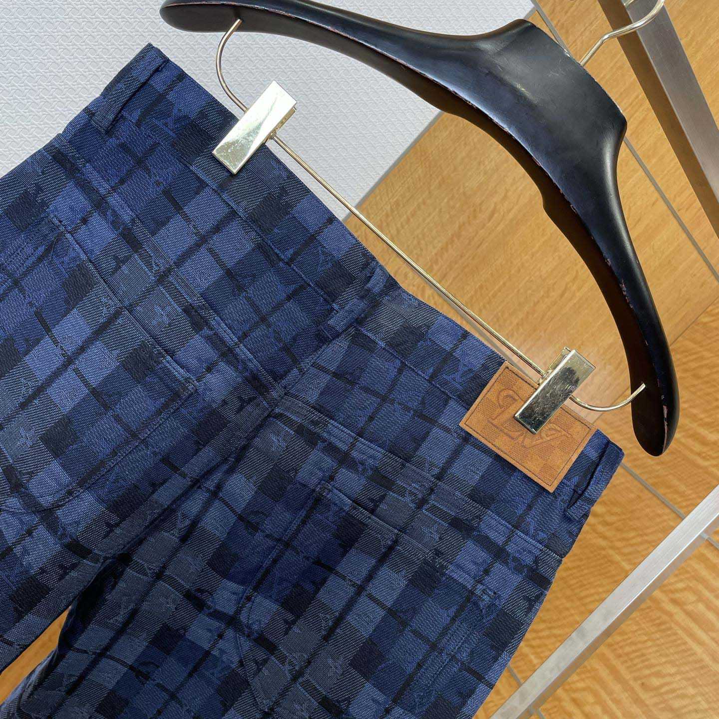 Louis Vuitton Monogram Tartan Denim Pants   1AIJUQ - FashionPlug