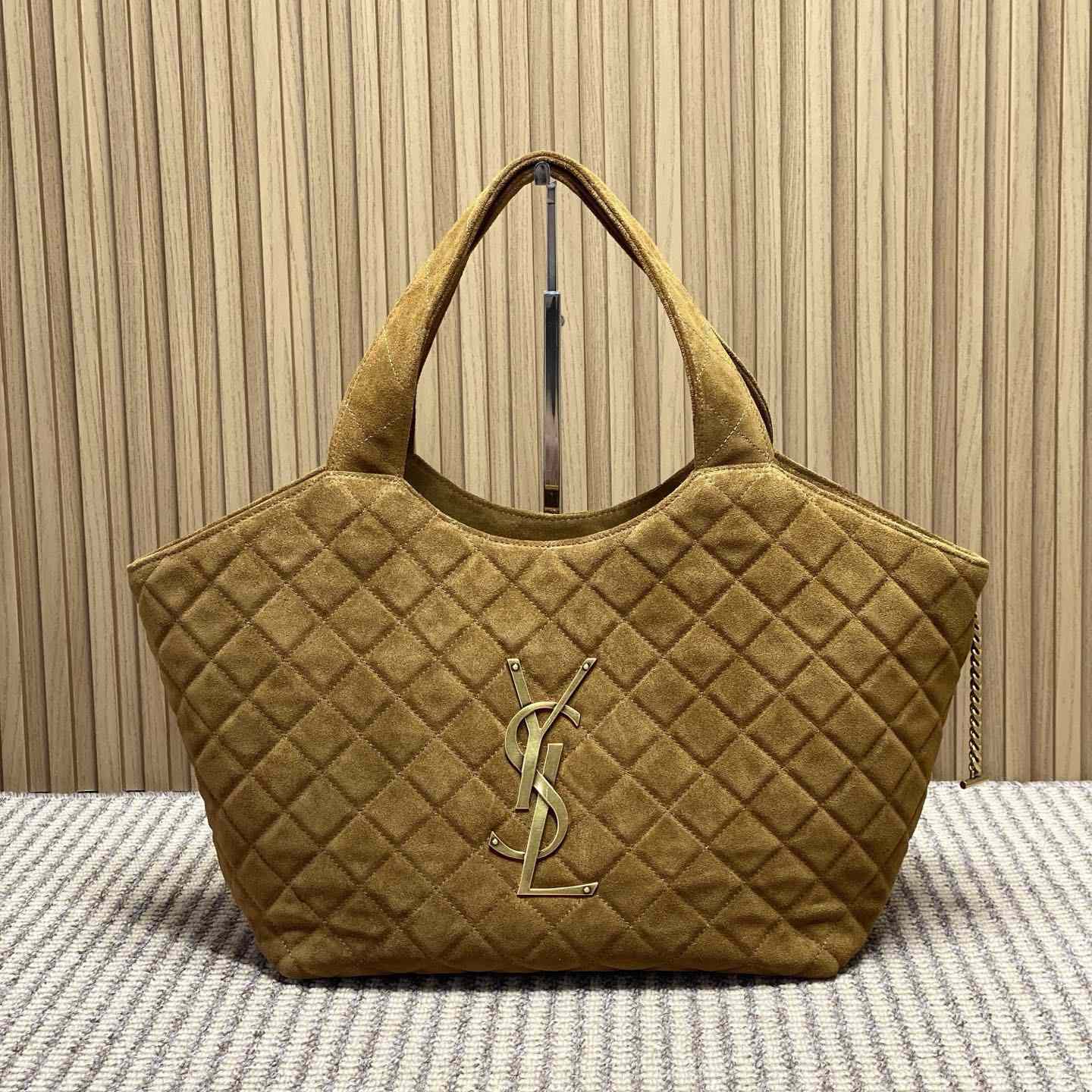Saint Laurent Icare Medium In Quilted Suede  - FashionPlug