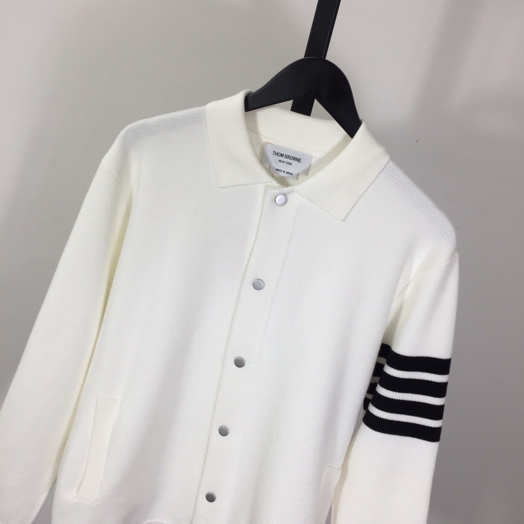 Thom Browne 4-Bar Cardigan - FashionPlug