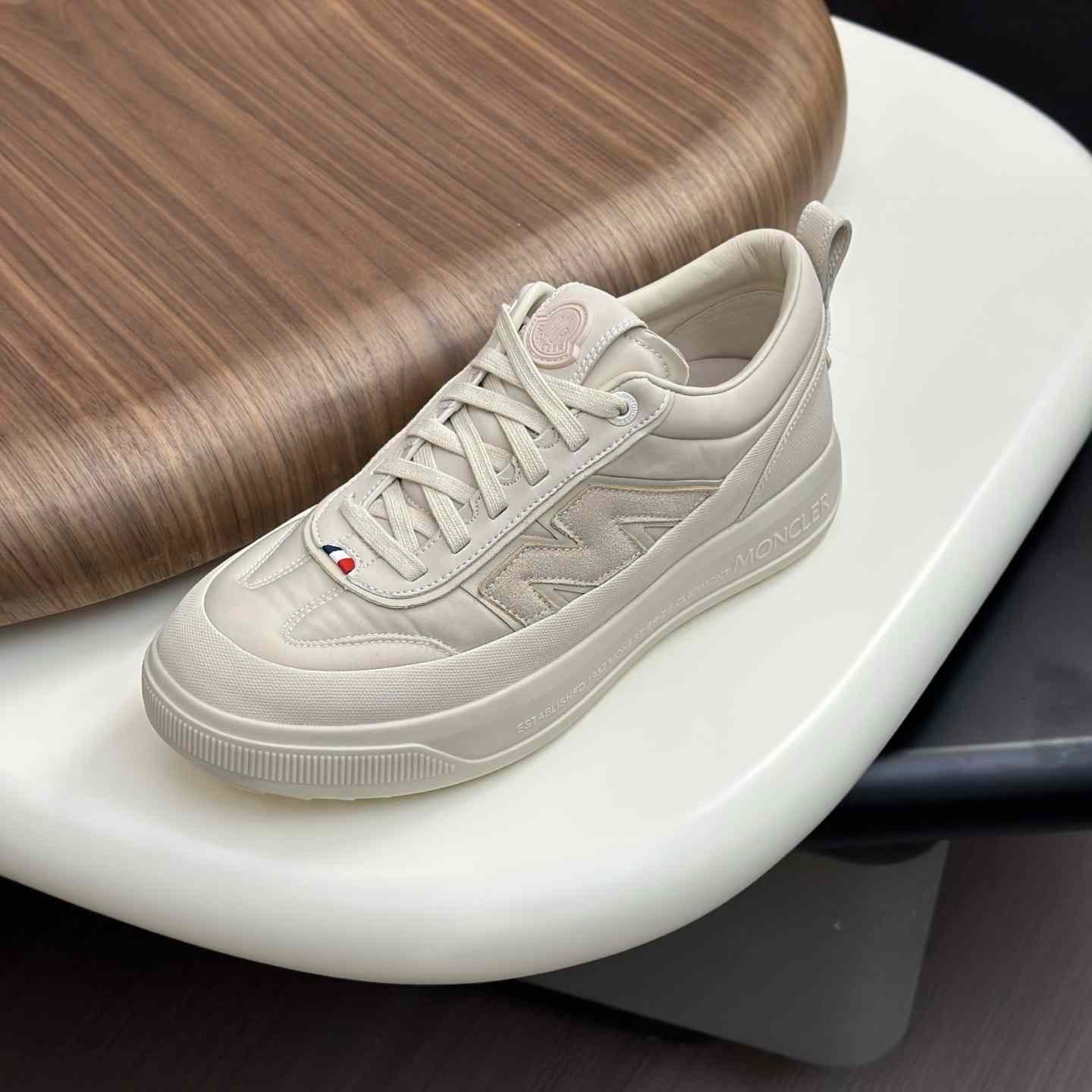 Moncler Men's White Altive Nubuck Suede Sneakers - FashionPlug