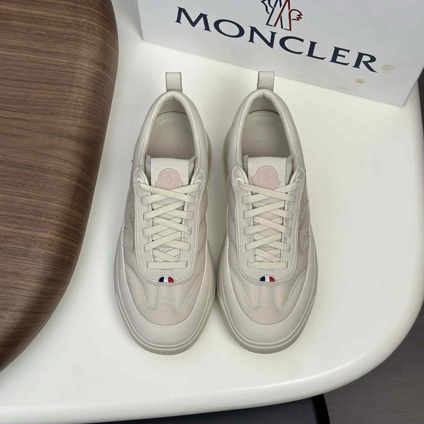 Moncler Men's White Altive Nubuck Suede Sneakers - FashionPlug