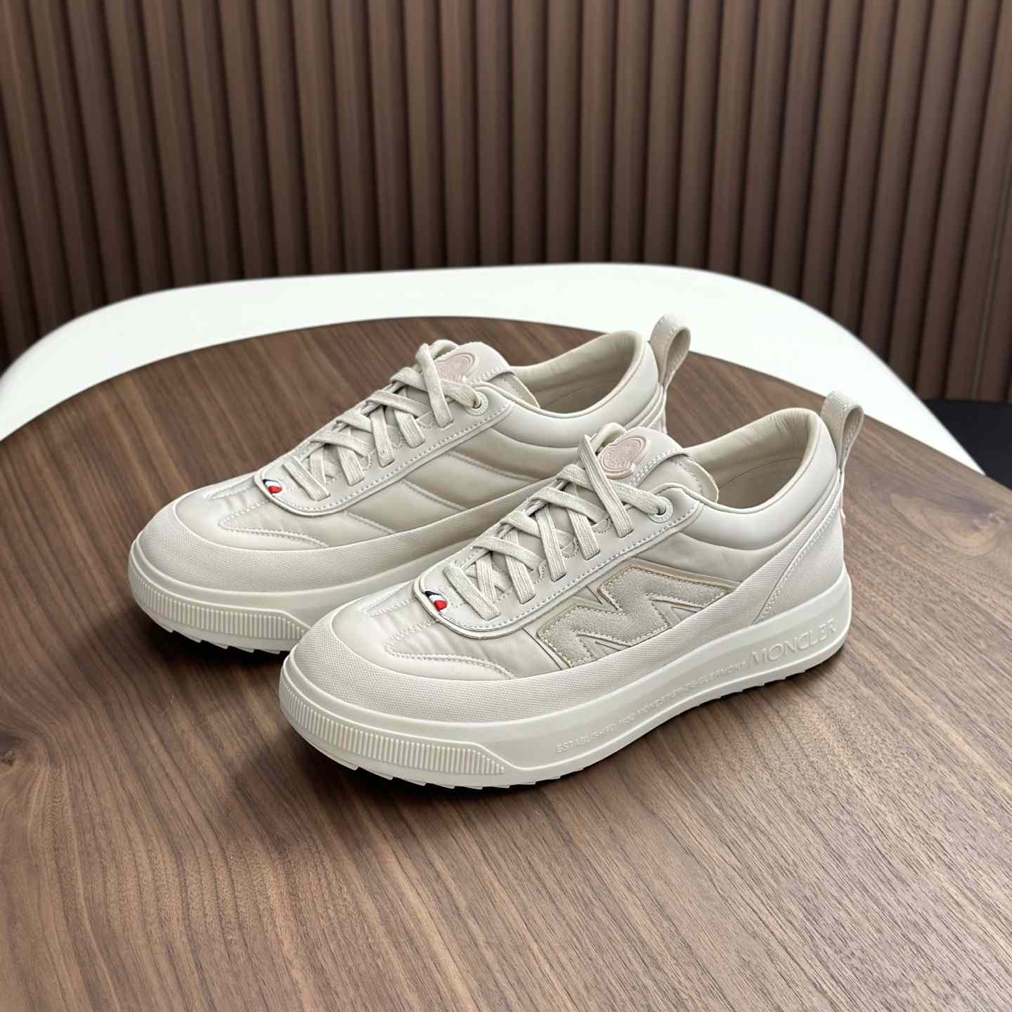 Moncler Men's White Altive Nubuck Suede Sneakers - FashionPlug