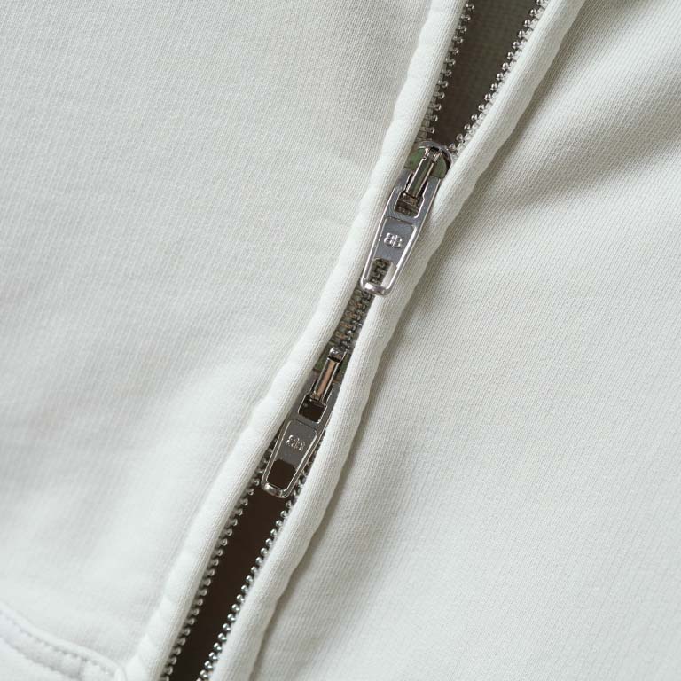 Balenciaga Back Zip-Up Hoodie Regular Fit in dirty white and blue - FashionPlug
