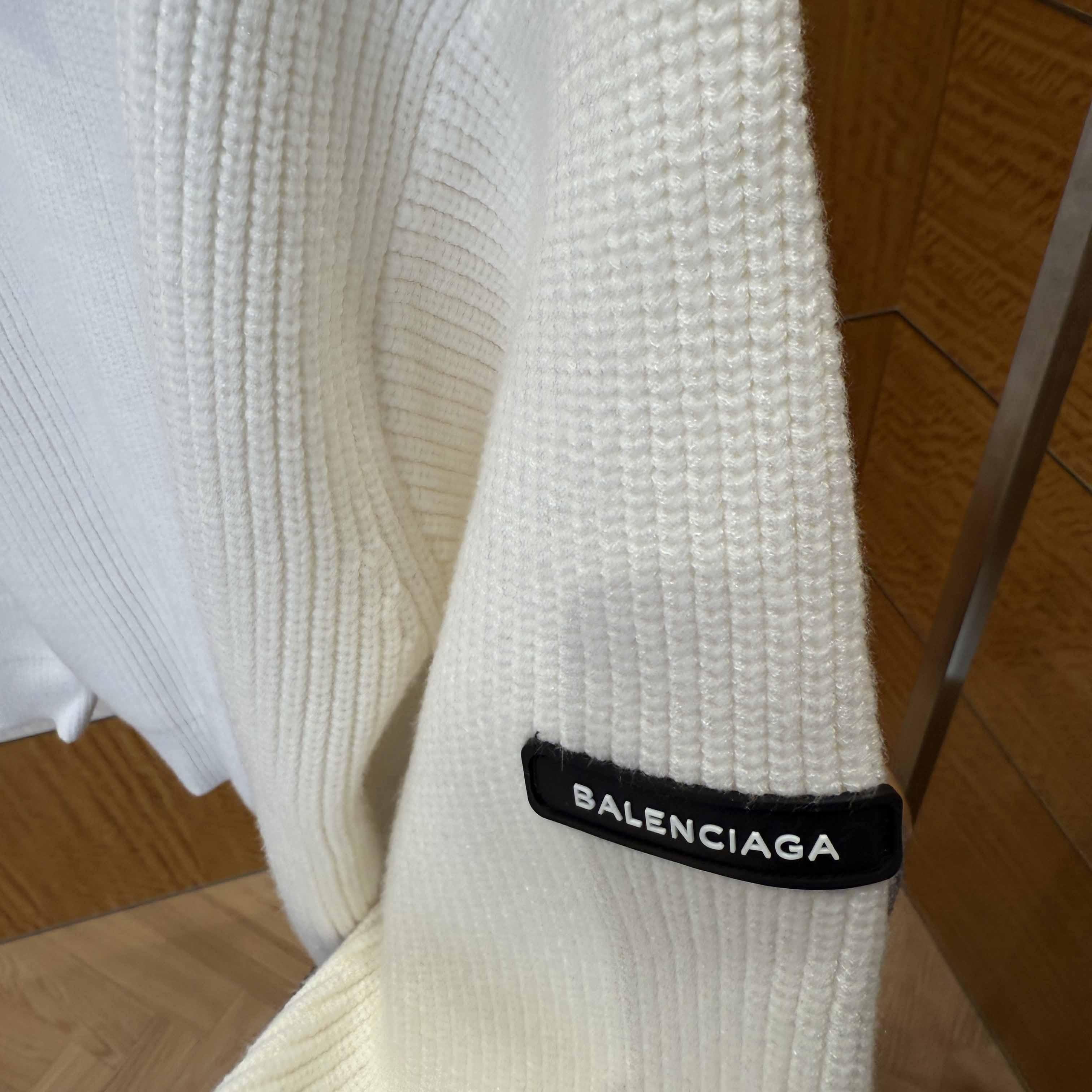 Balenciaga Logo-patch Stretch-wool Jumper - FashionPlug