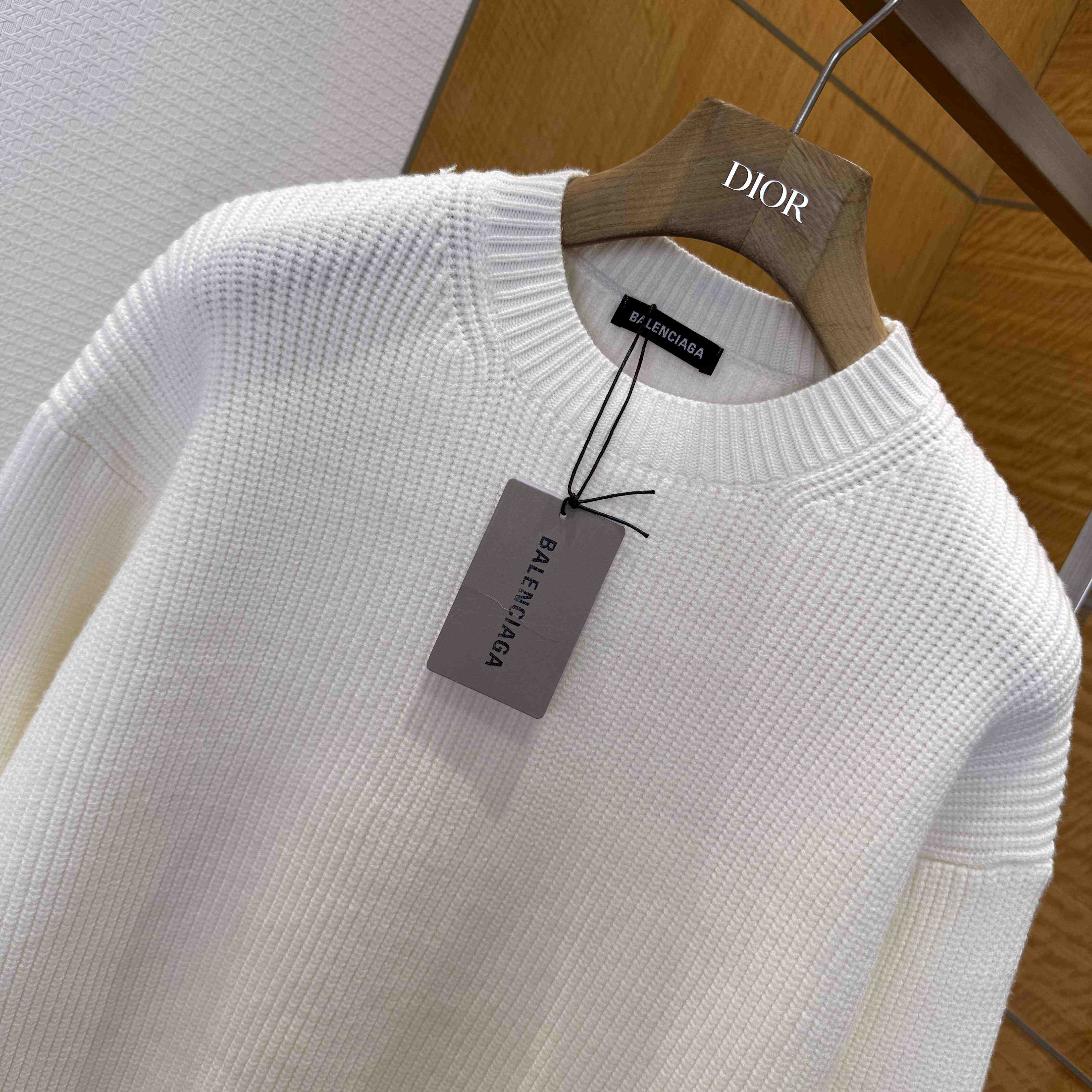 Balenciaga Logo-patch Stretch-wool Jumper - FashionPlug