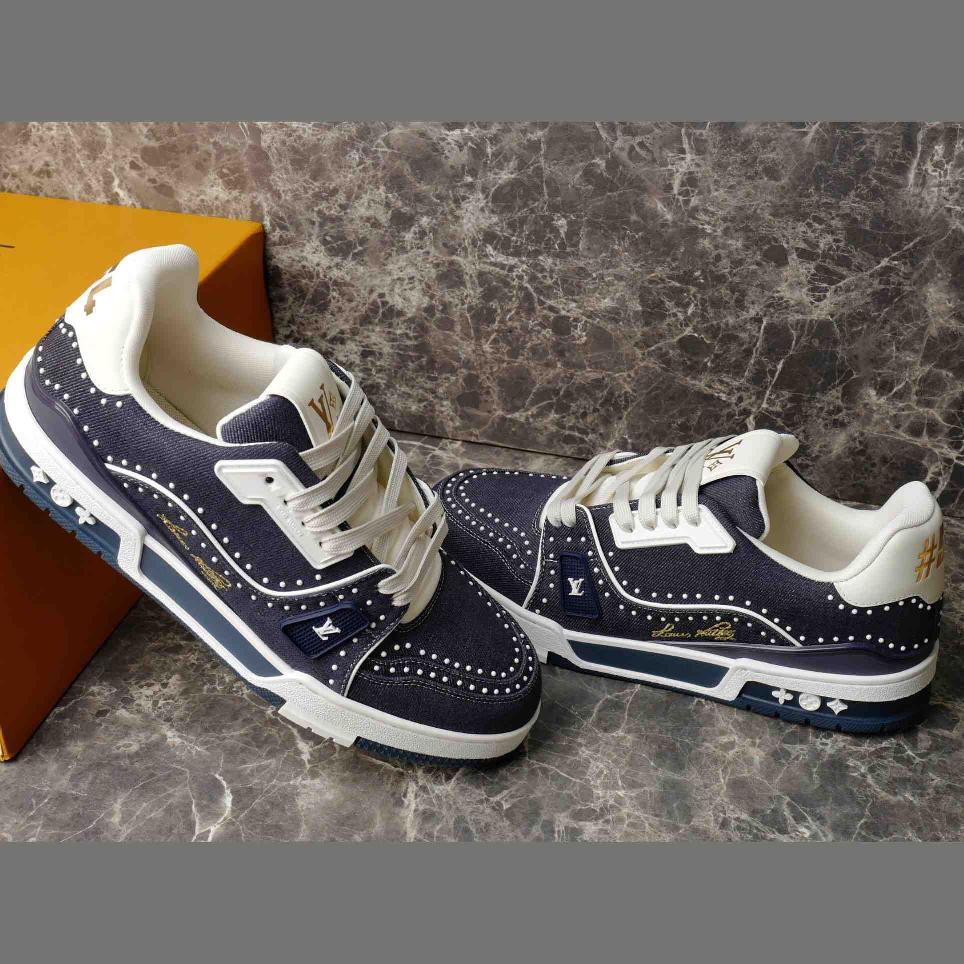 Louis Vuitton LV Trainer Sneaker   1AJ520 - FashionPlug