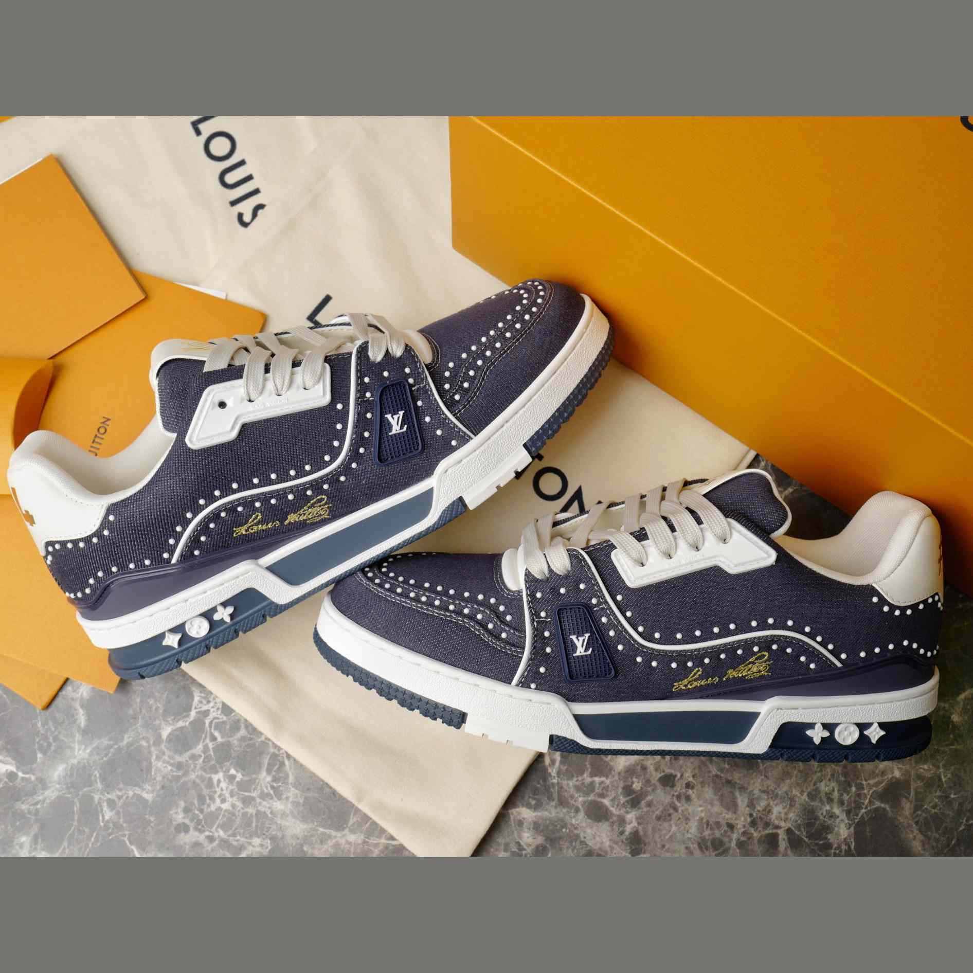 Louis Vuitton LV Trainer Sneaker   1AJ520 - FashionPlug