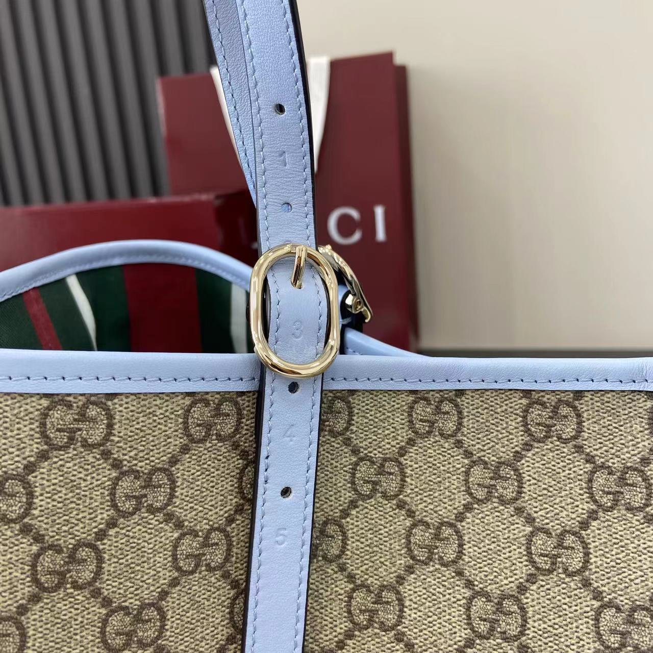 Gucci GG Emblem Large Tote Bag - FashionPlug
