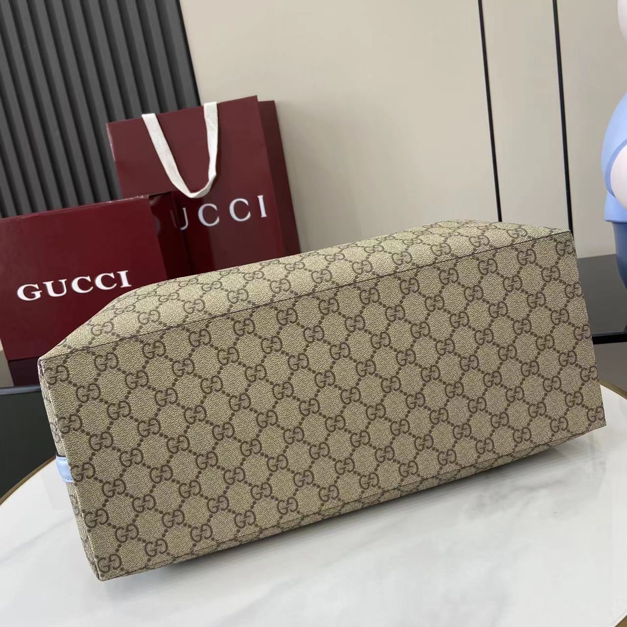 Gucci GG Emblem Large Tote Bag - FashionPlug