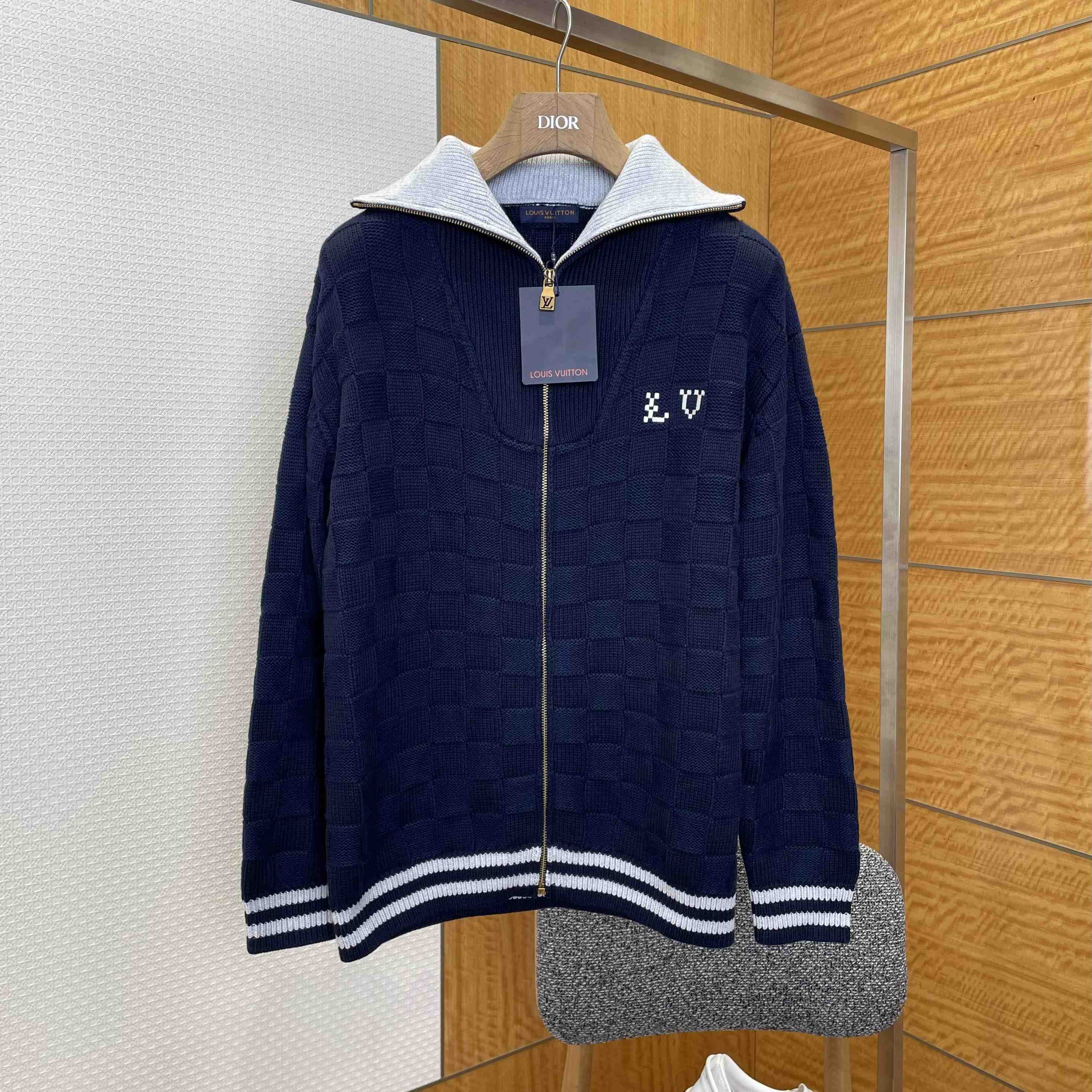 Louis Vuitton Damier Knit Blouson   1AJBVN - FashionPlug