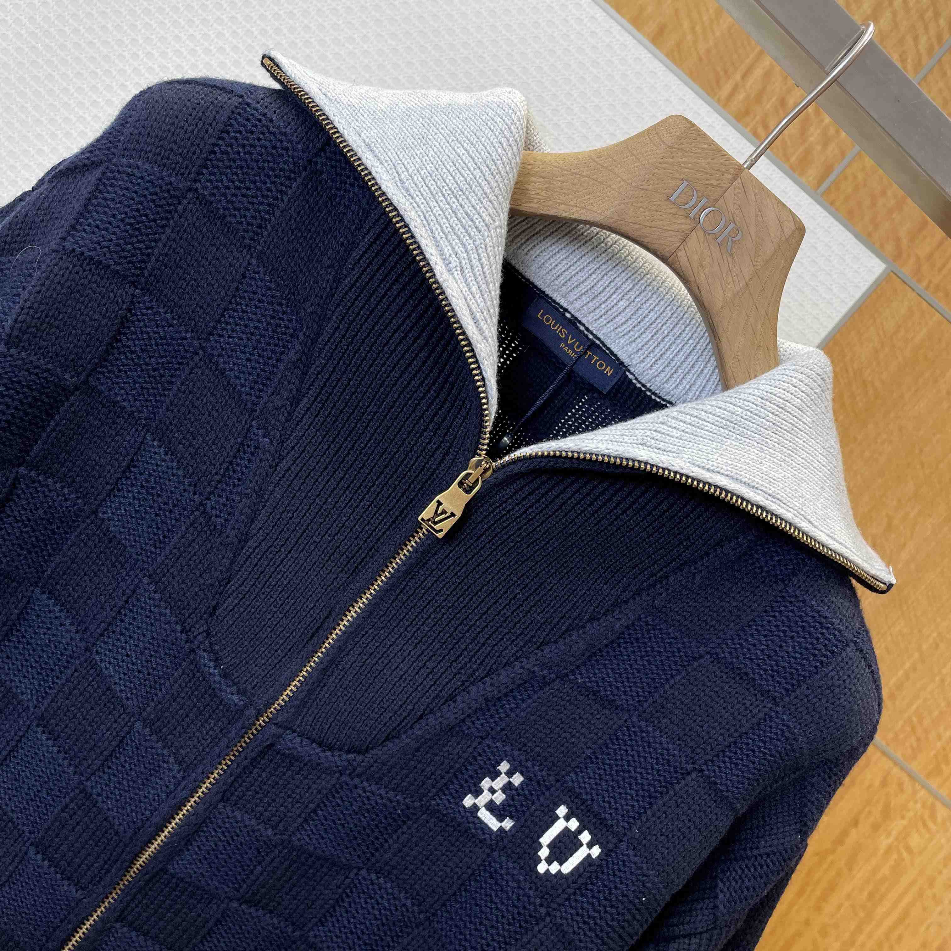 Louis Vuitton Damier Knit Blouson   1AJBVN - FashionPlug