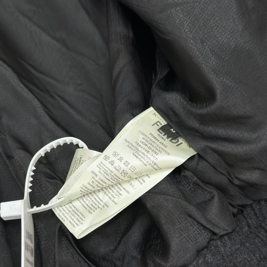 Fendi Dark Grey Cashmere Sweatshirt - FashionPlug